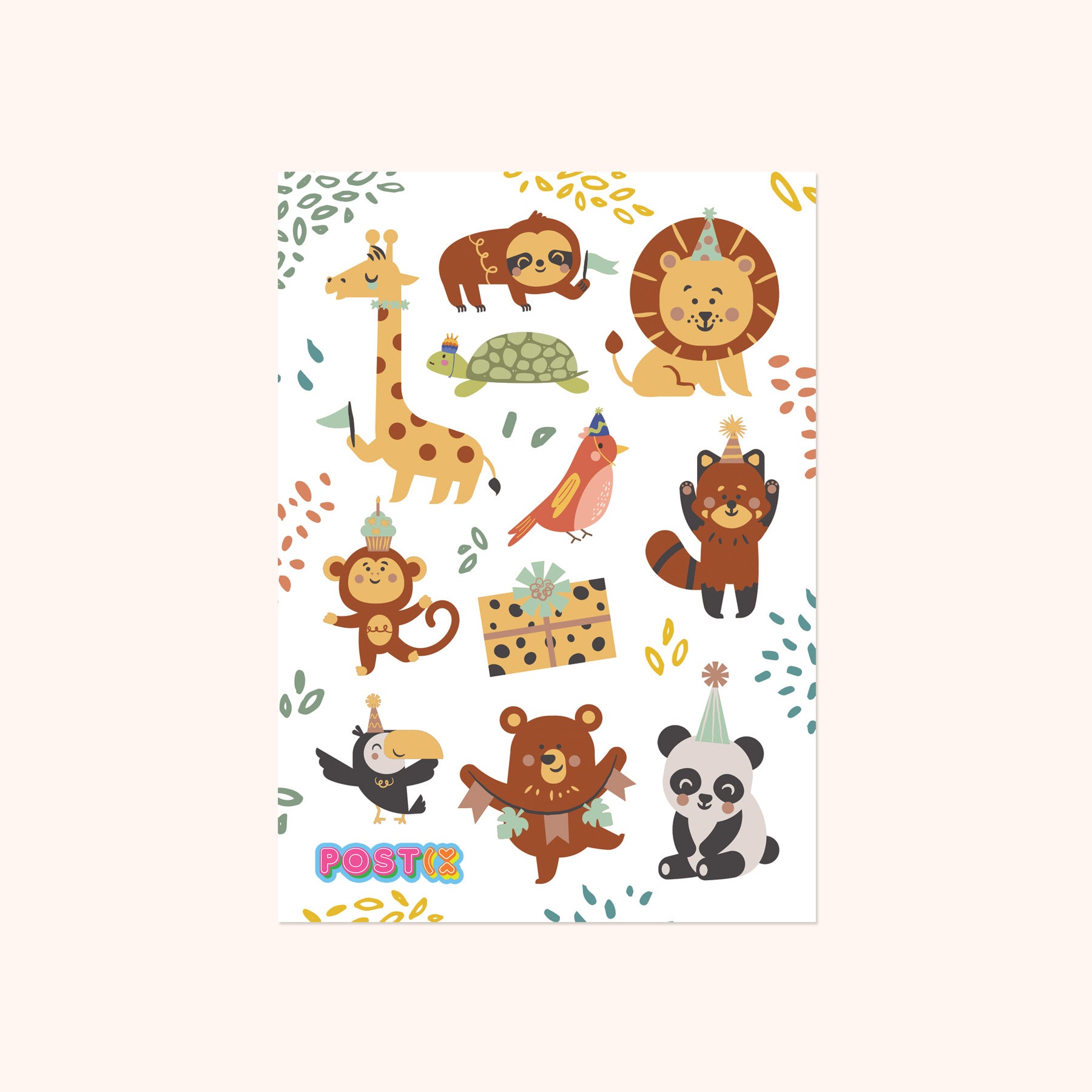  Jungle Party Sticker Sheet、mySite、ghnorth