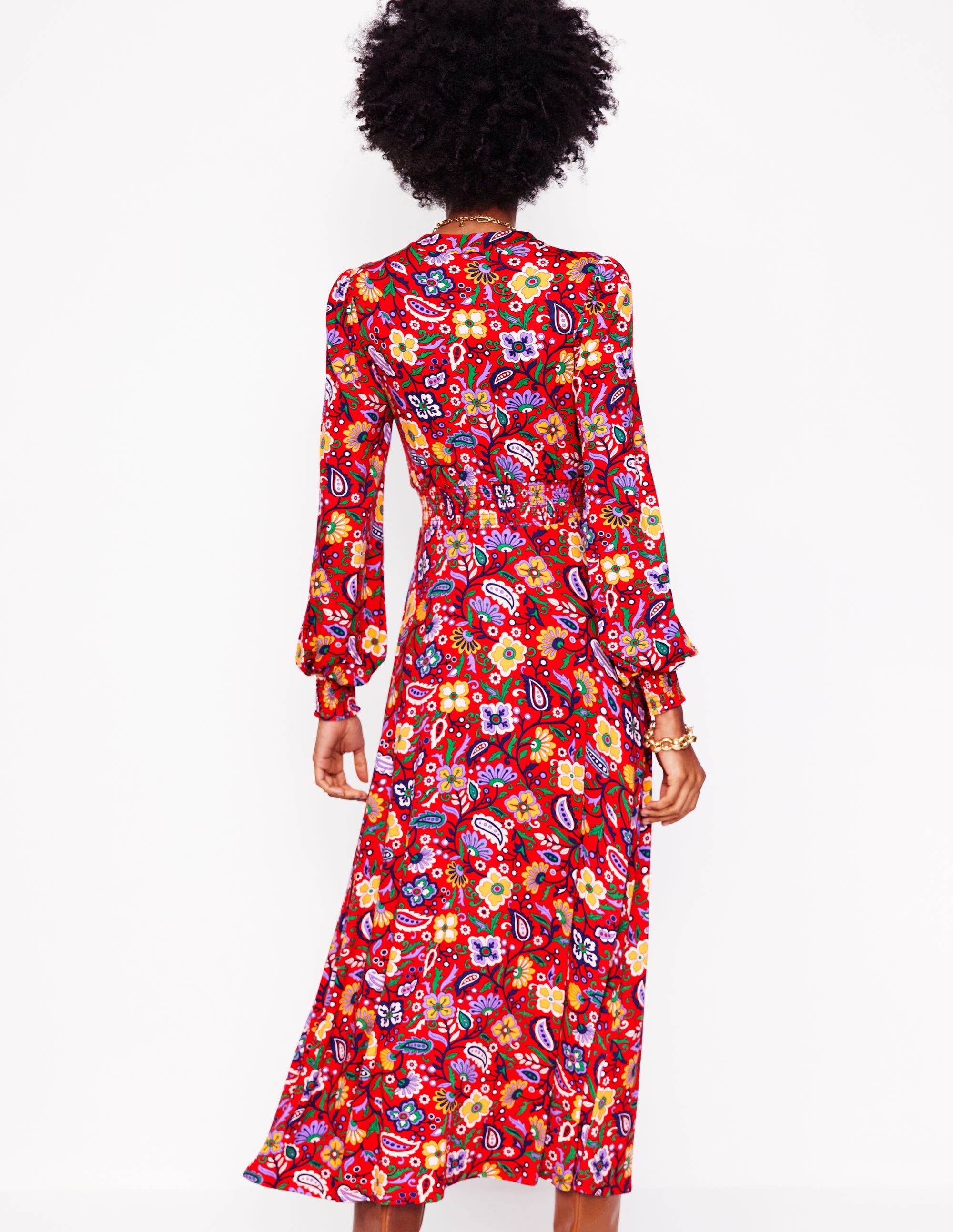  Ivy Smocked Midi Dress-Poppy Red, Oriental Paradise、mySite、ashleygrahame