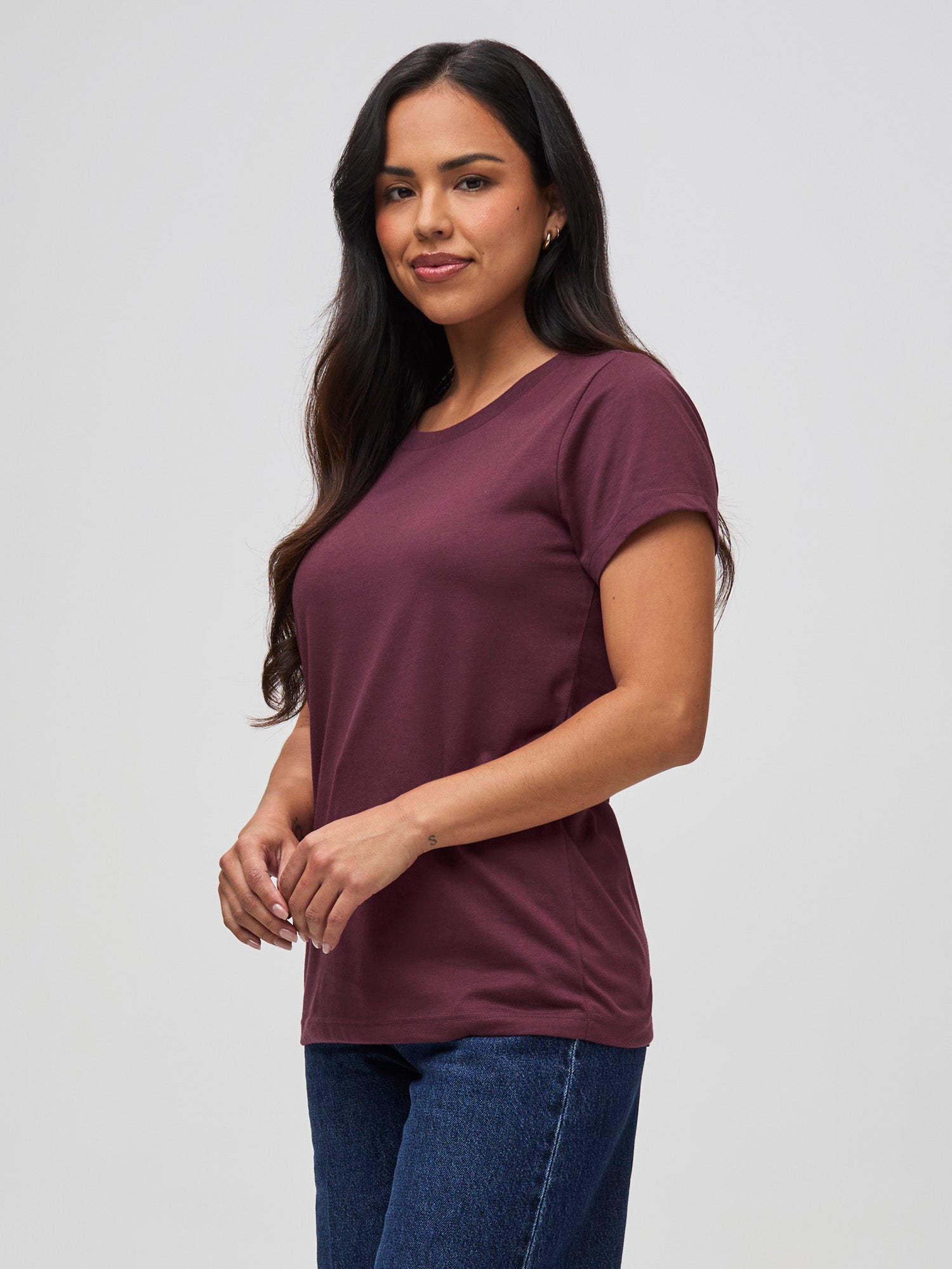  Women's Merlot Crew Neck、mySite、ghnorth