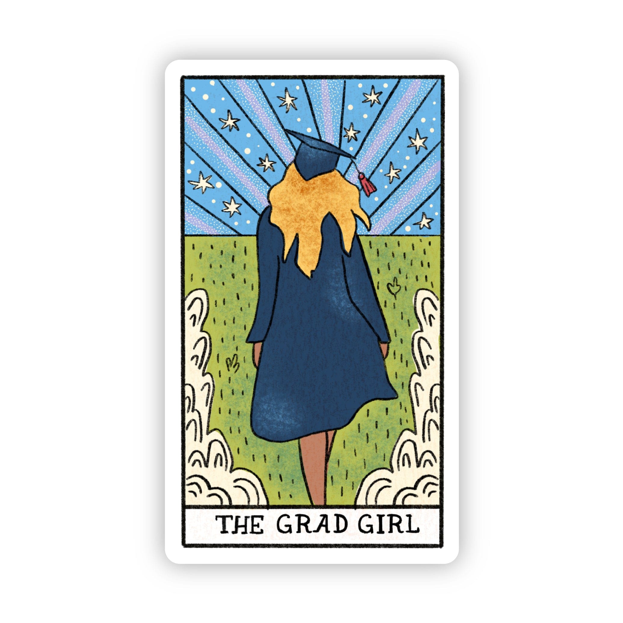  The Grad Girl tarot card sticker、mySite、ghnorth