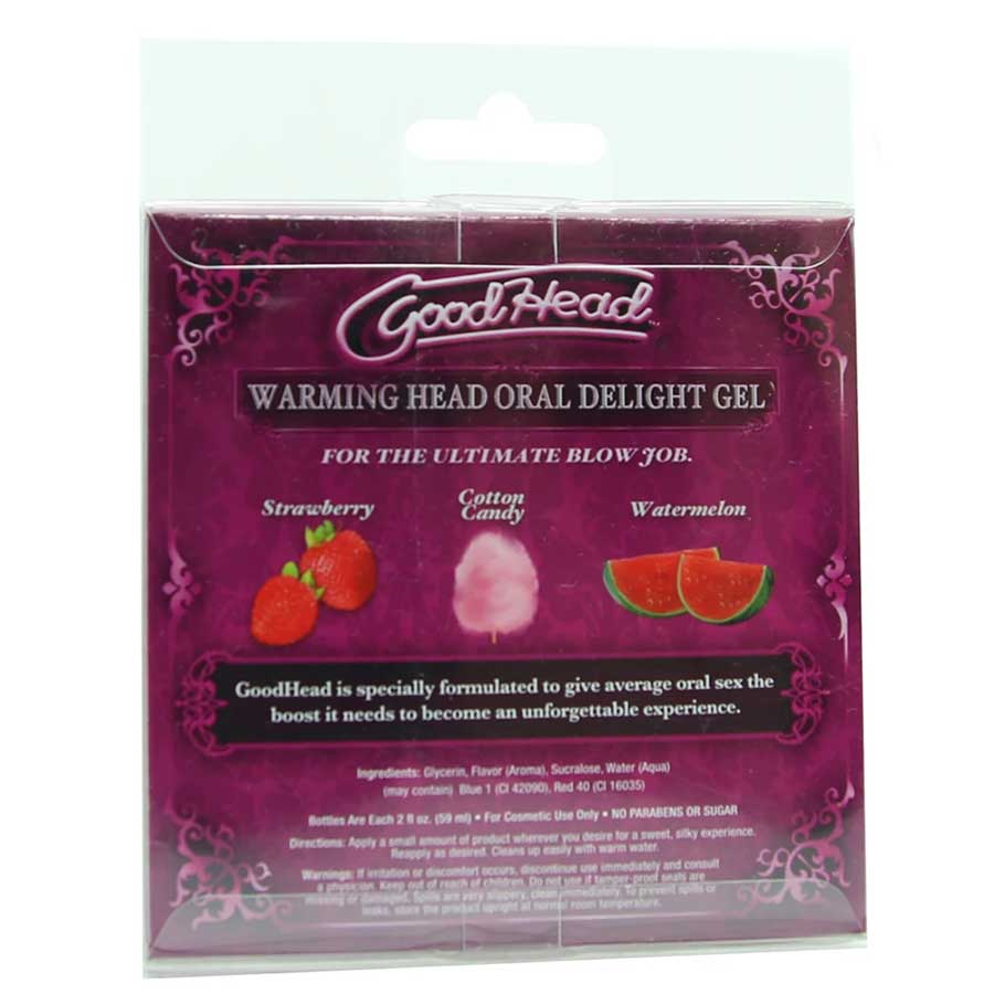 Good Head Warming Head Flavored Oral Sex Delight Gel by Doc Johnson | 3 Pack、mySite、bottomscart