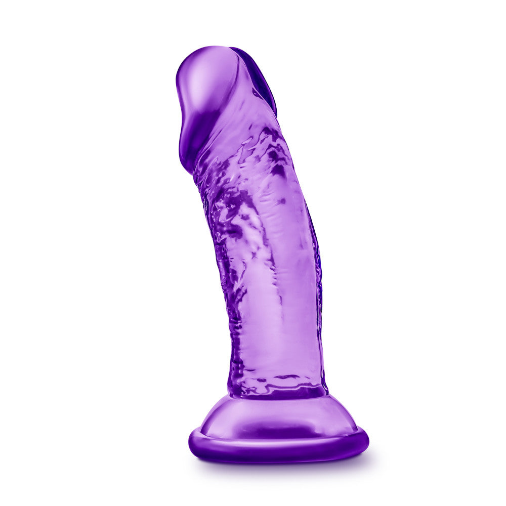 B Yours By Blush® | Sweet N' Small Realistic Purple 4.5-Inch Long Dildo With Suction Cup Base、mySite、bottomscart