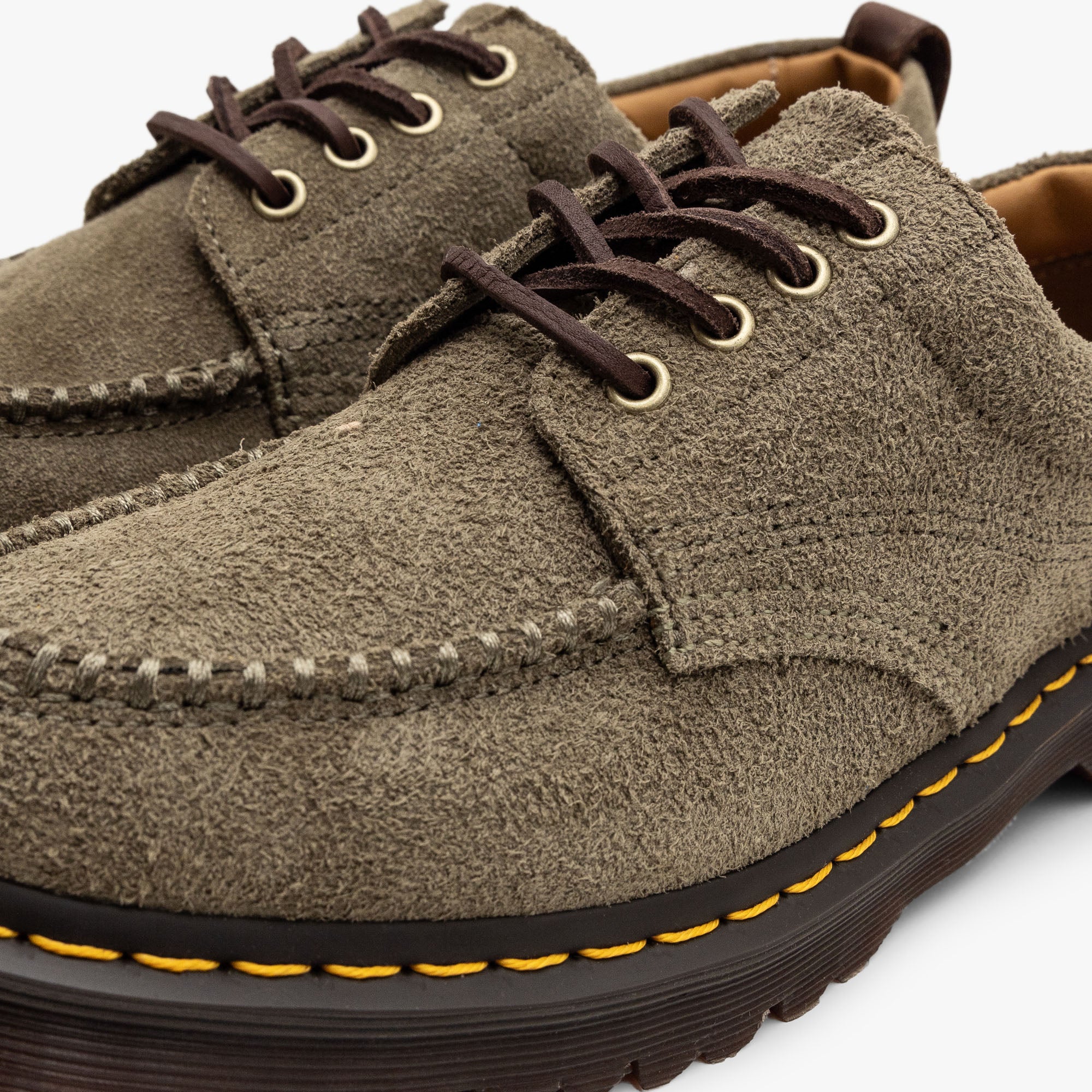  Dr. Martens Lowell Hairy Suede Olive & Dark Brown、mySite、merchandisen