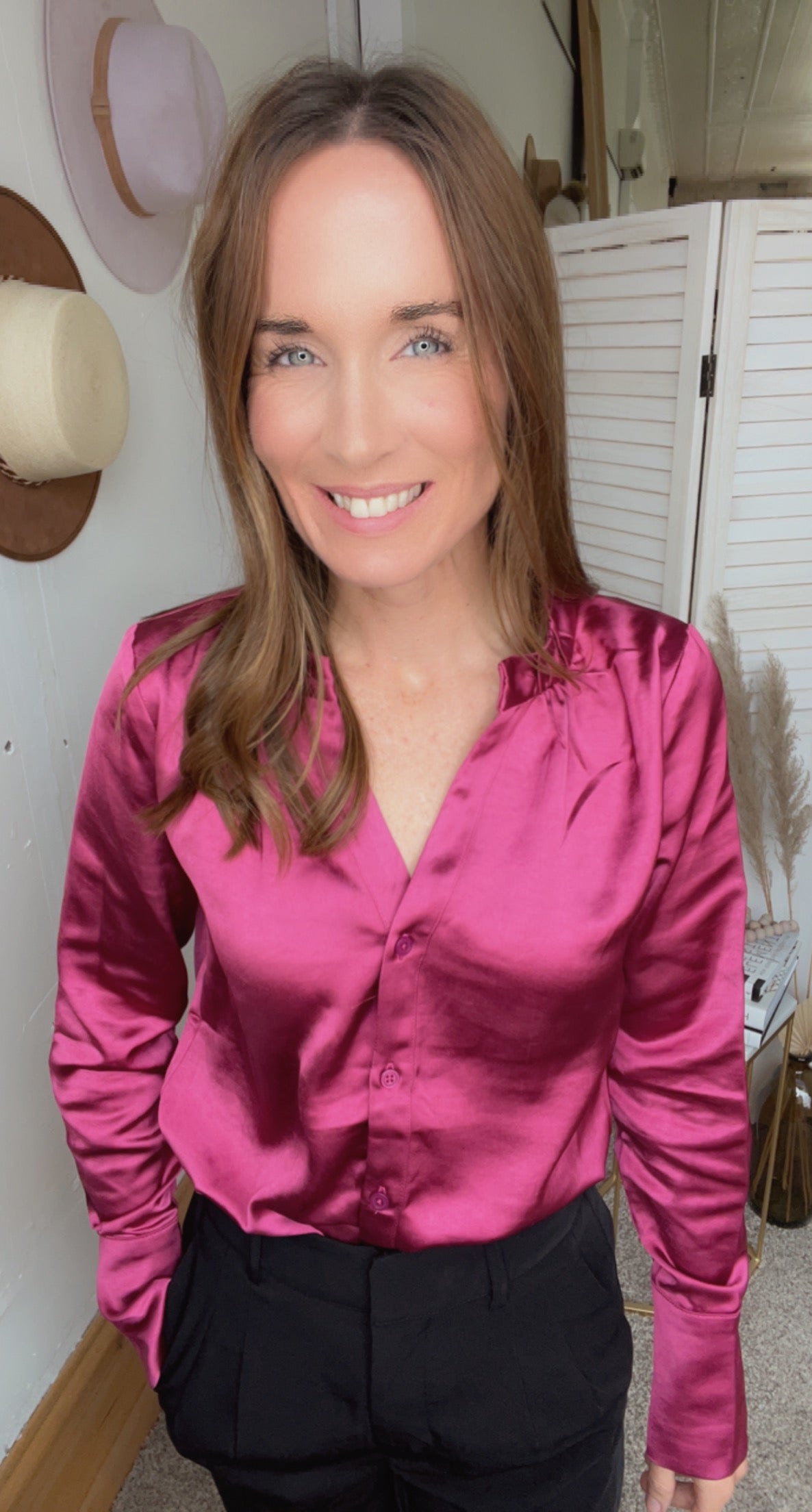 KUT From the Kloth Satin Button Down、mySite、garagedoors4me