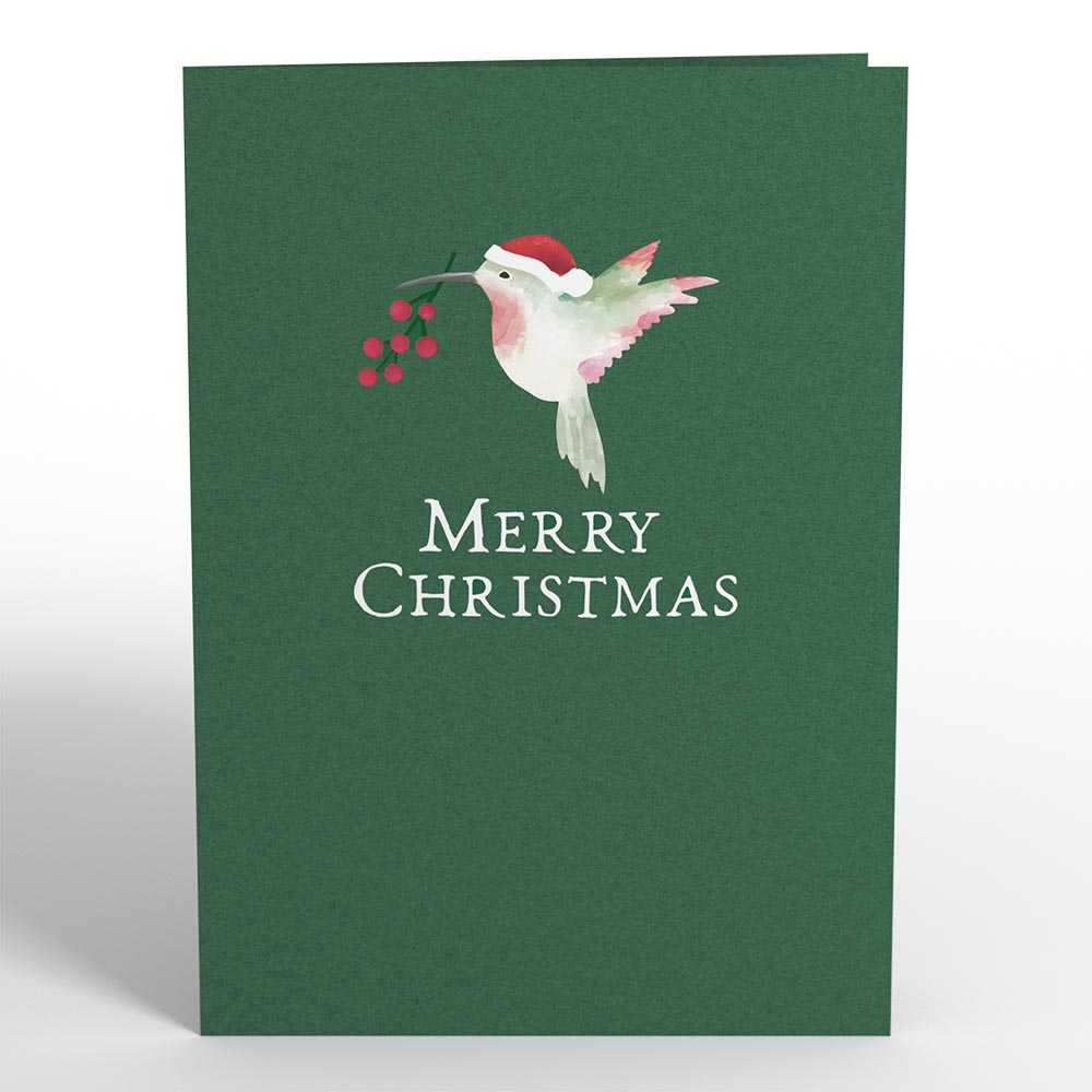 Christmas Hummingbirds Pop-Up Card、mySite、solidvoid