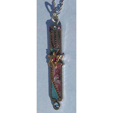 Seeka Mezuzah Pendant with Star of David、mySite、topwebapps