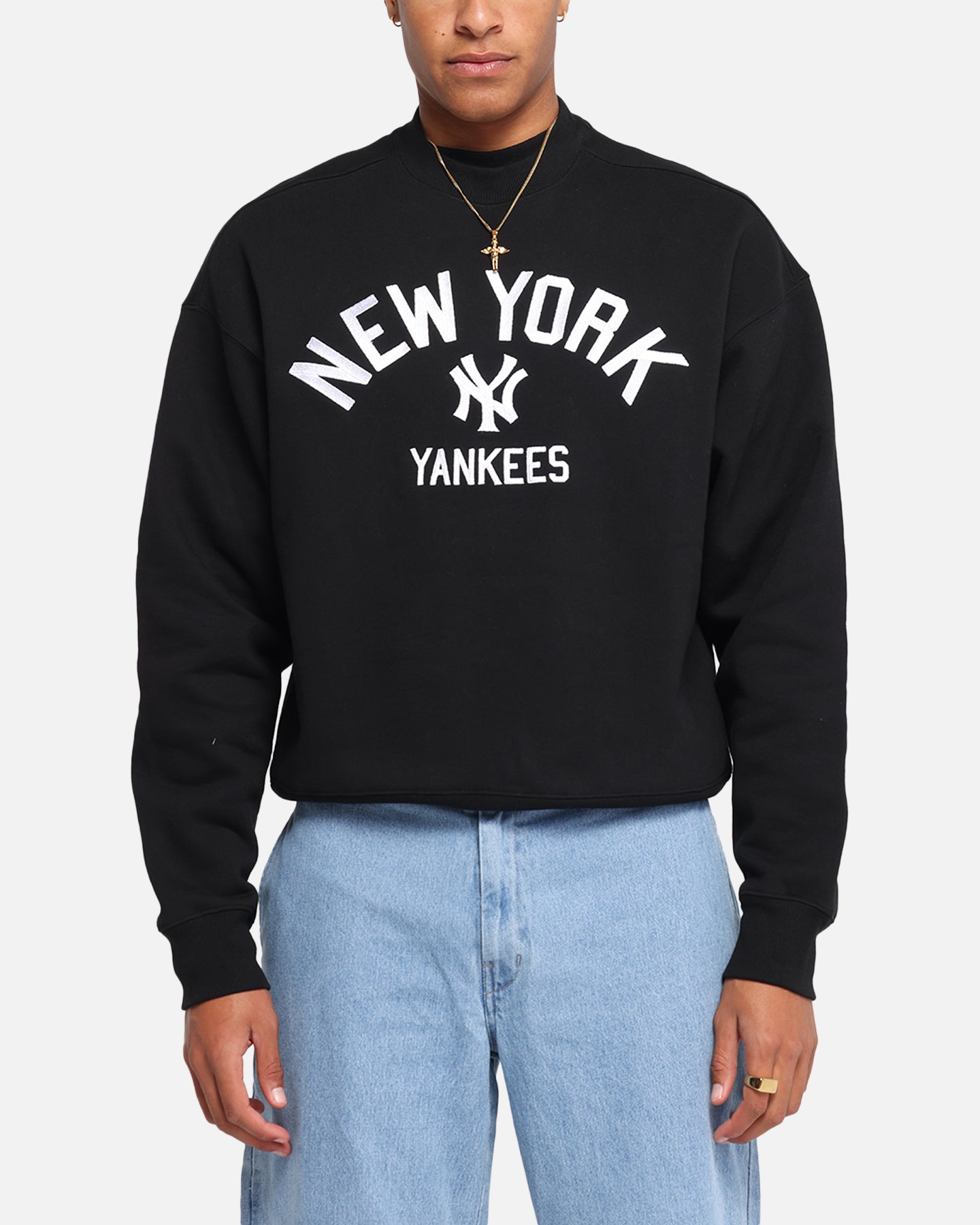 Majestic Athletic New York Yankees Arch Boxy Crewneck Black、mySite、zt4zffjzw