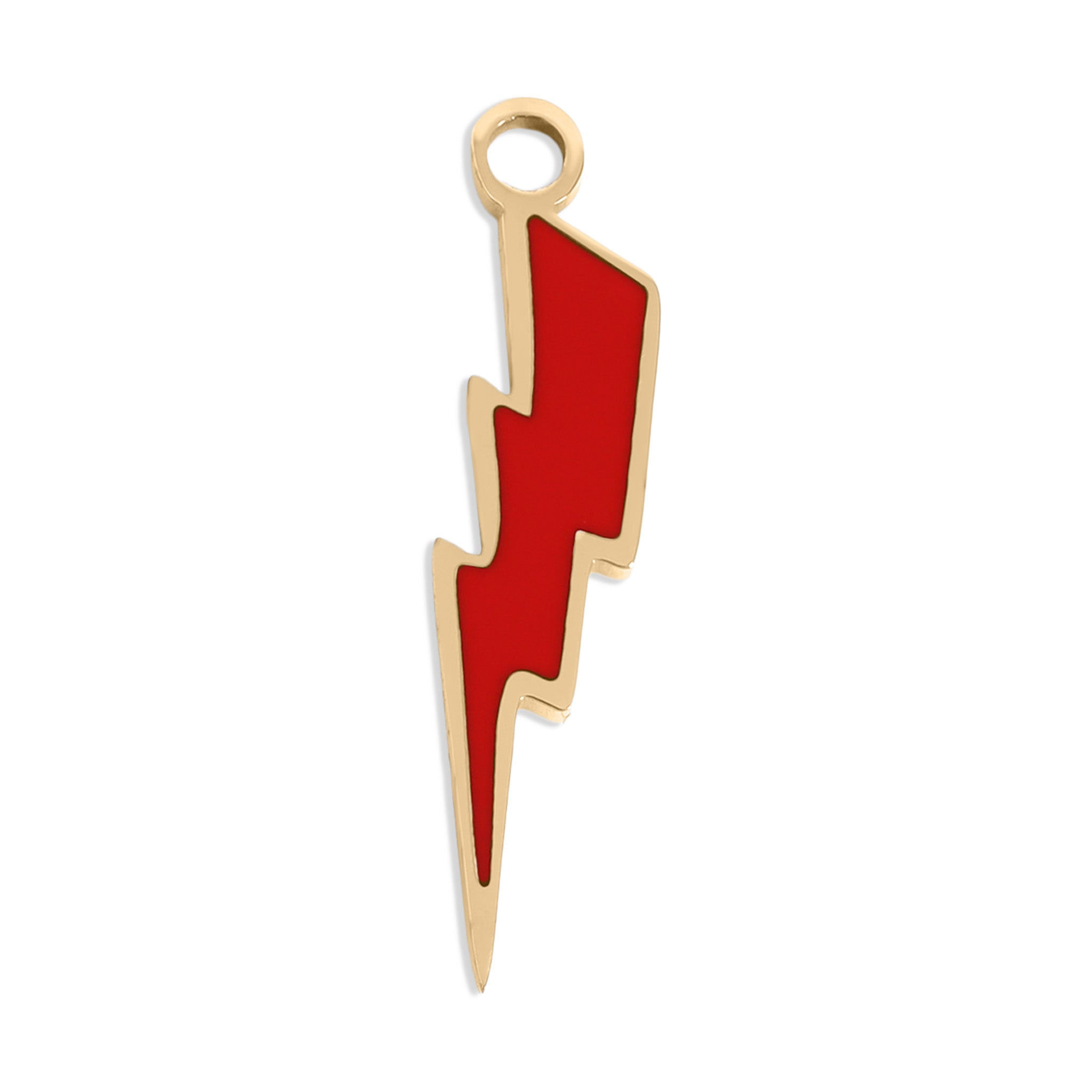 18K Gold PVD Stainless Steel Epoxy Lightning Bolt Charm / PDL0206、mySite、dreamappss