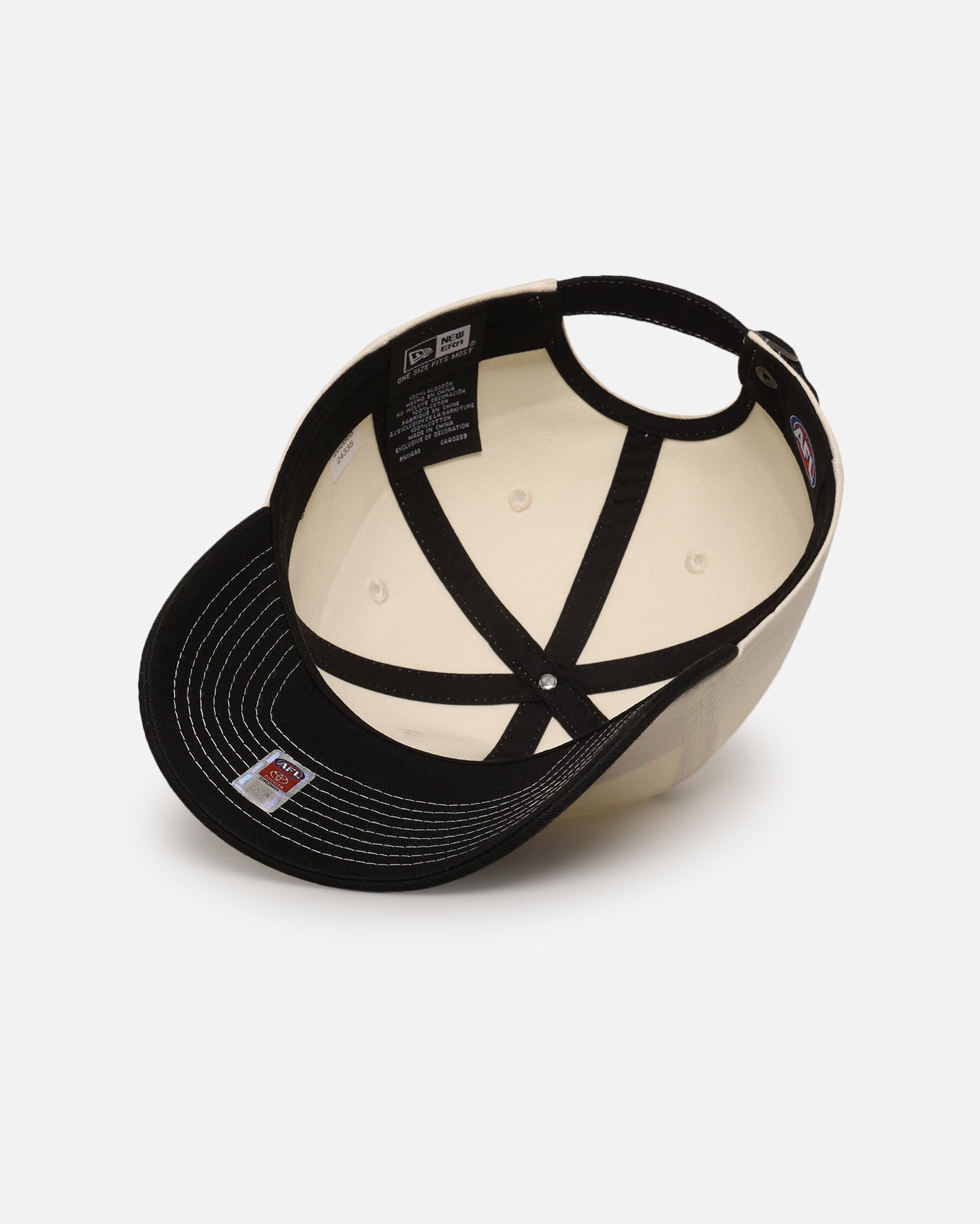 New Era Collingwood Magpies 'AFL 2025 2 Tone' Casual Classic Strapback Chrome White、mySite、zt4zffjzw