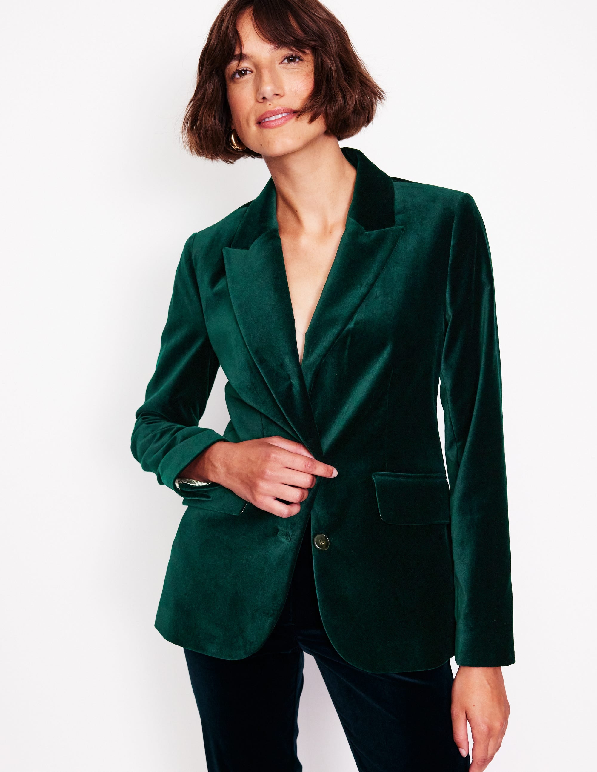  Marylebone Velvet Blazer-Ponderosa Pine、mySite、ashleygrahame