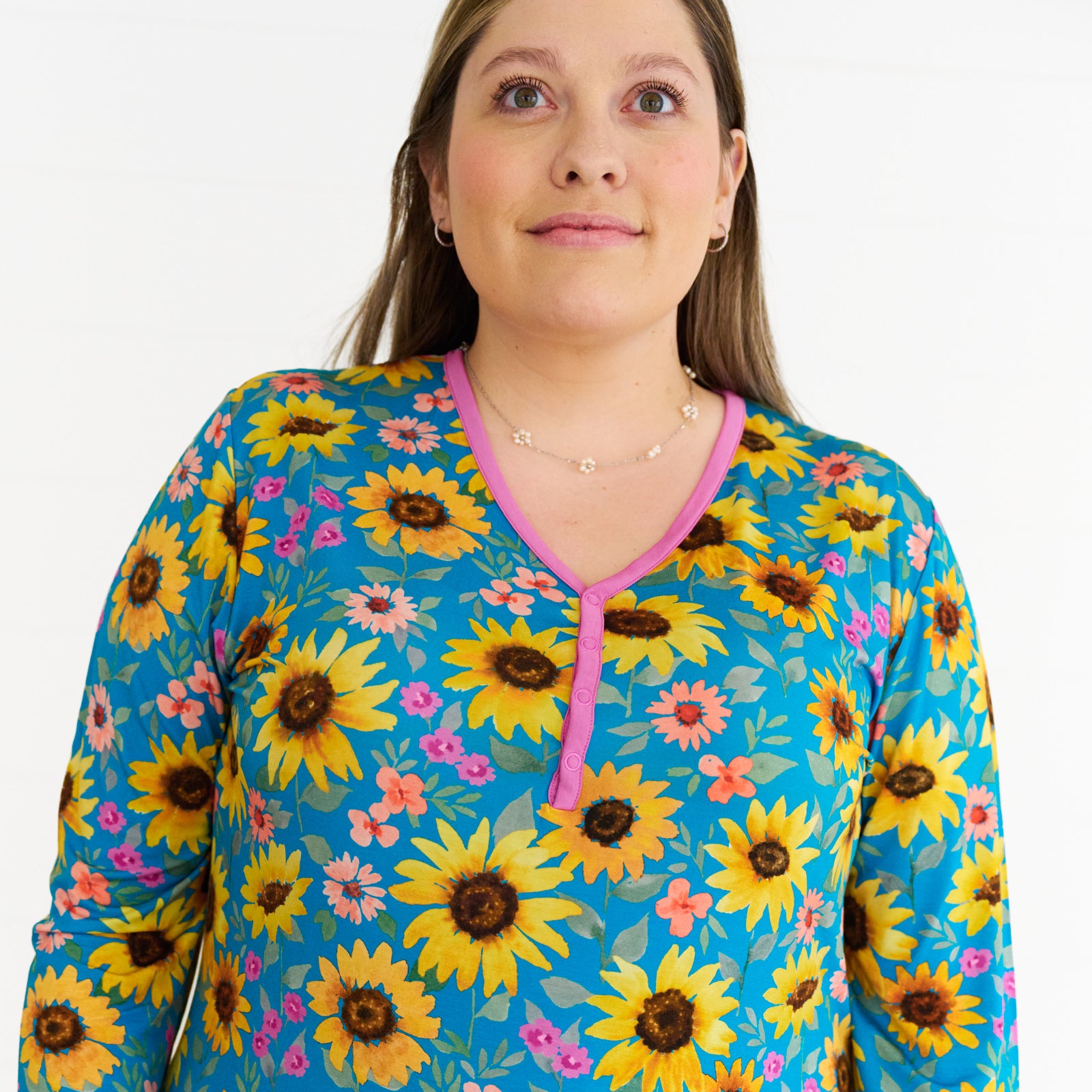 Sunflower Fields Women's Pajama Top、mySite、g9winljtr