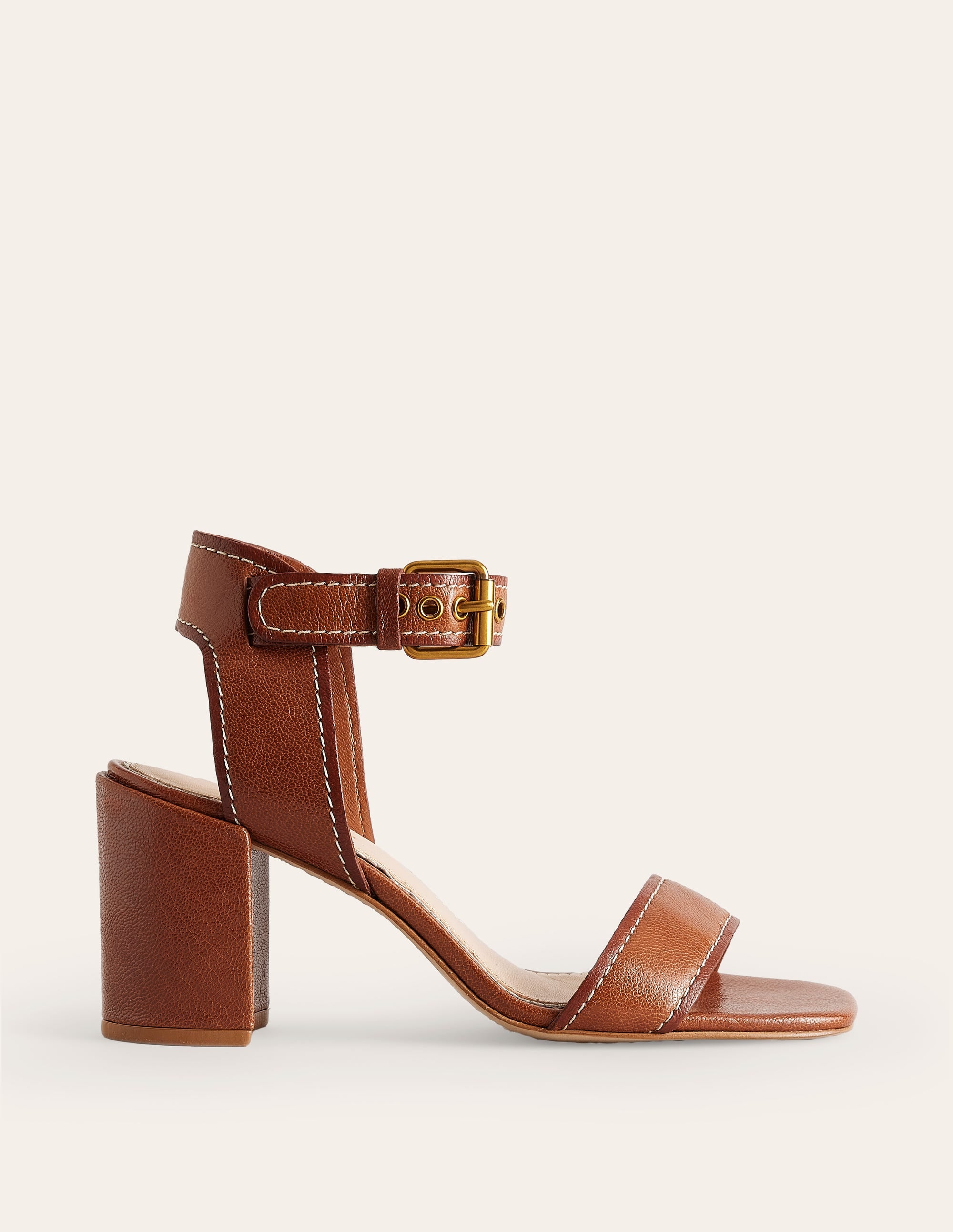  Ankle Strap Heeled Sandals-Tan Leather、mySite、ashleygrahame
