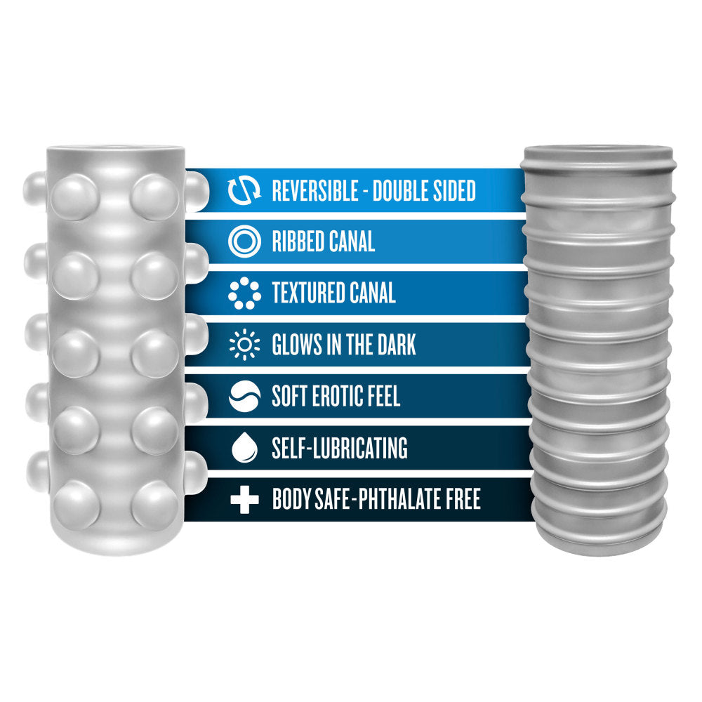 M For Men By Blush® | Soft & Wet Reversible Orb Frosted Masturbator / Stroker、mySite、bottomscart