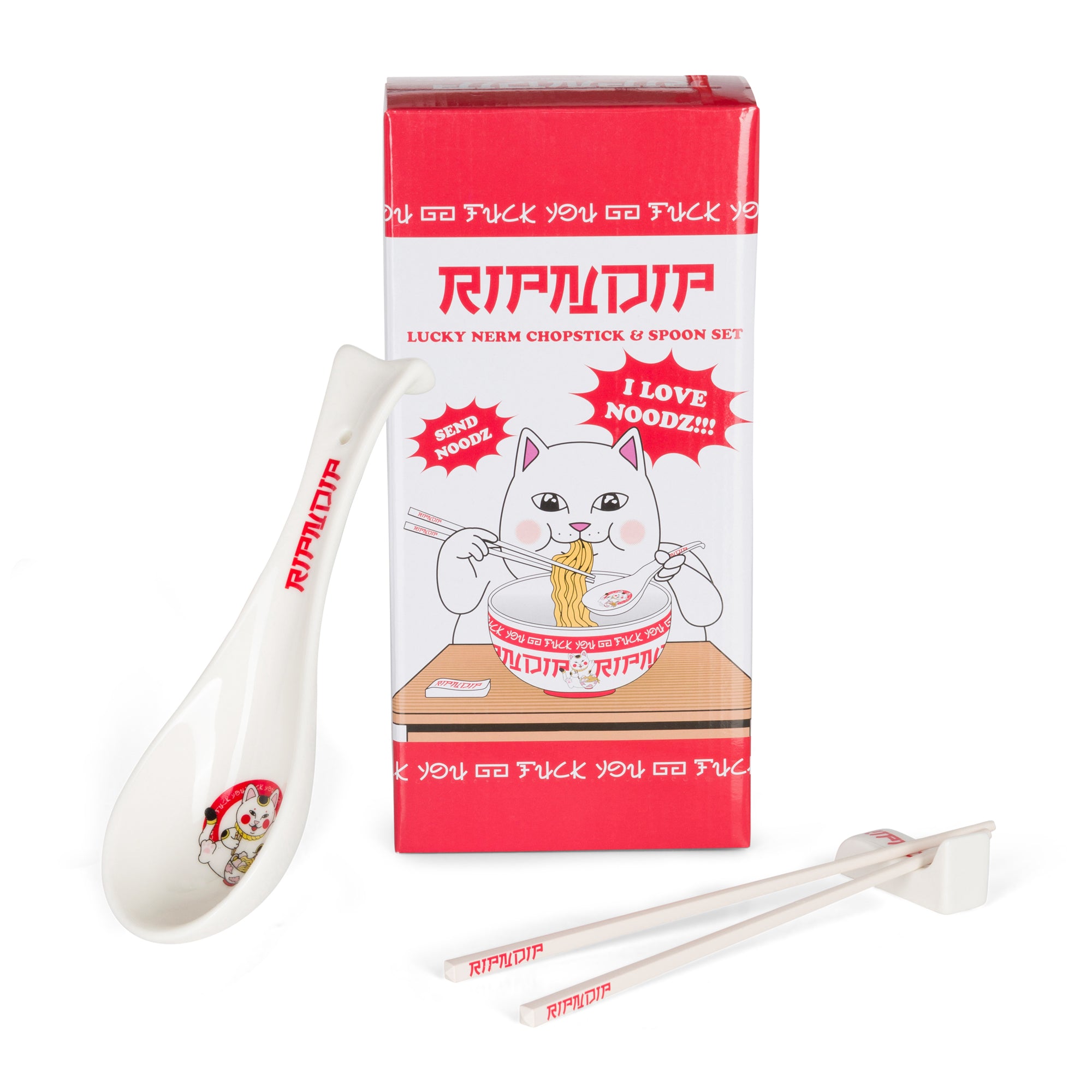  Lucky Nerm Chopstick And Spoon Set (White)、mySite、merchandisen