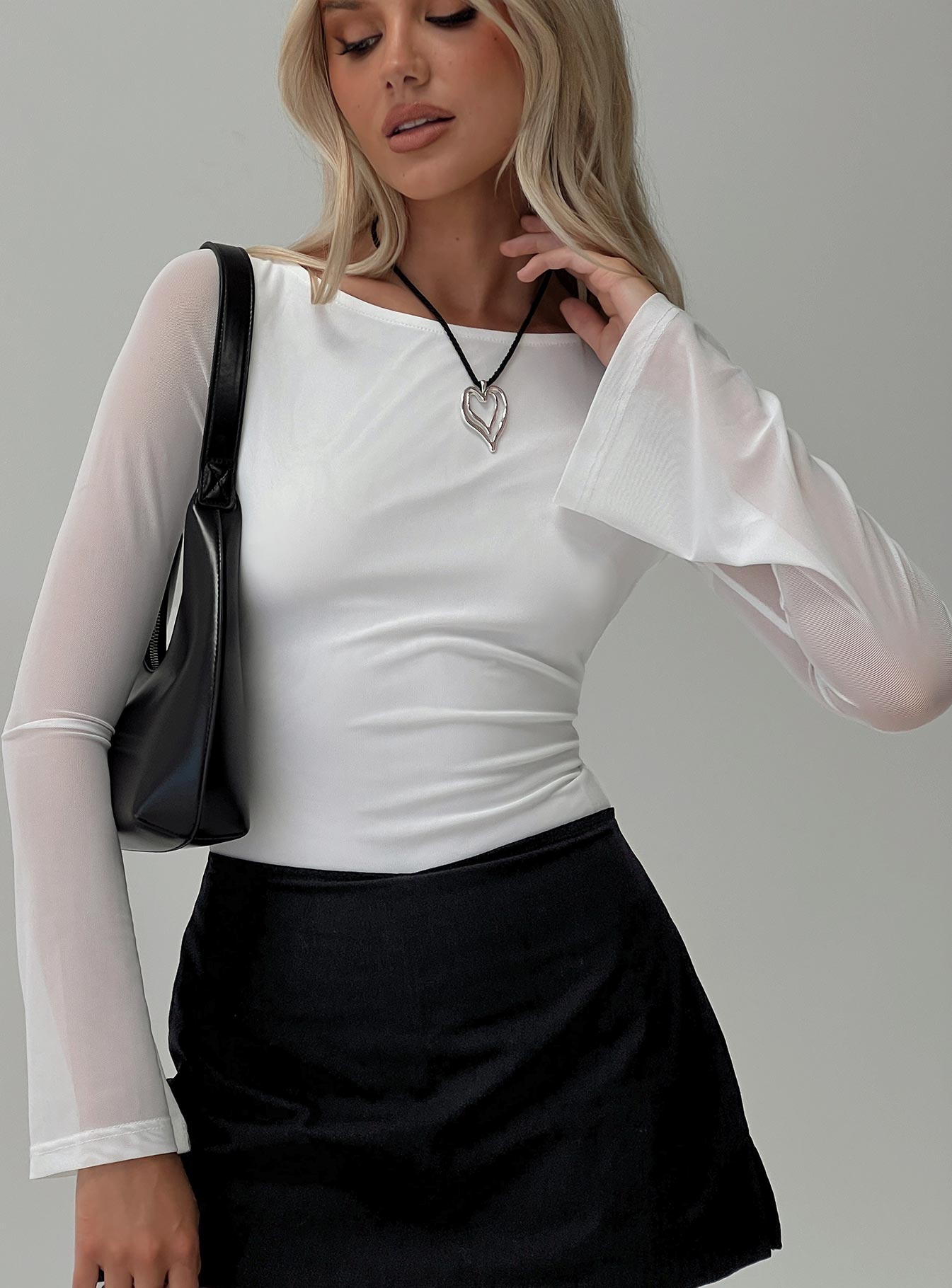 Lukea Long Sleeve Bodysuit White、mySite、solidvoid