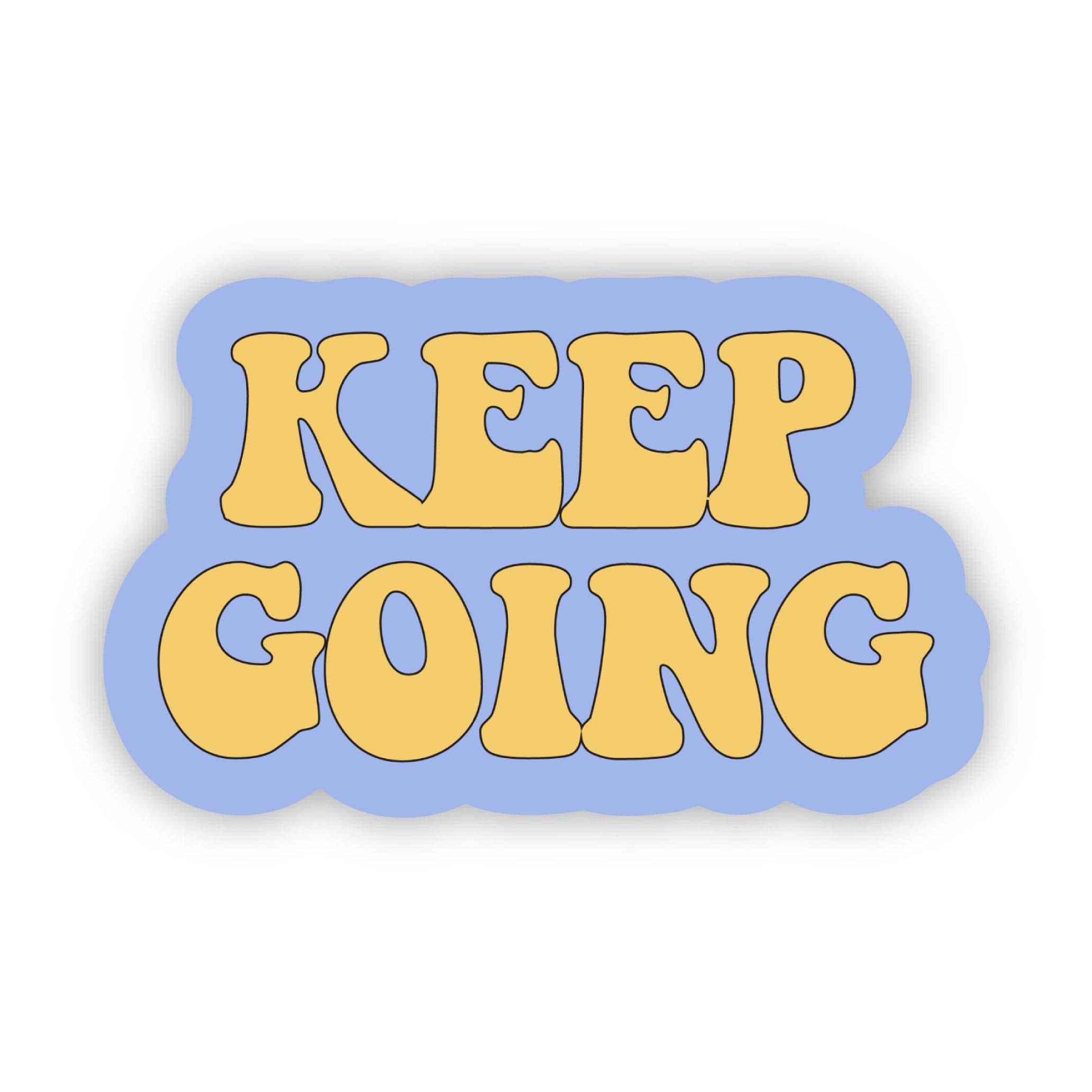  Keep going Blue Yellow Motivational Sticker、mySite、elrpsem3k