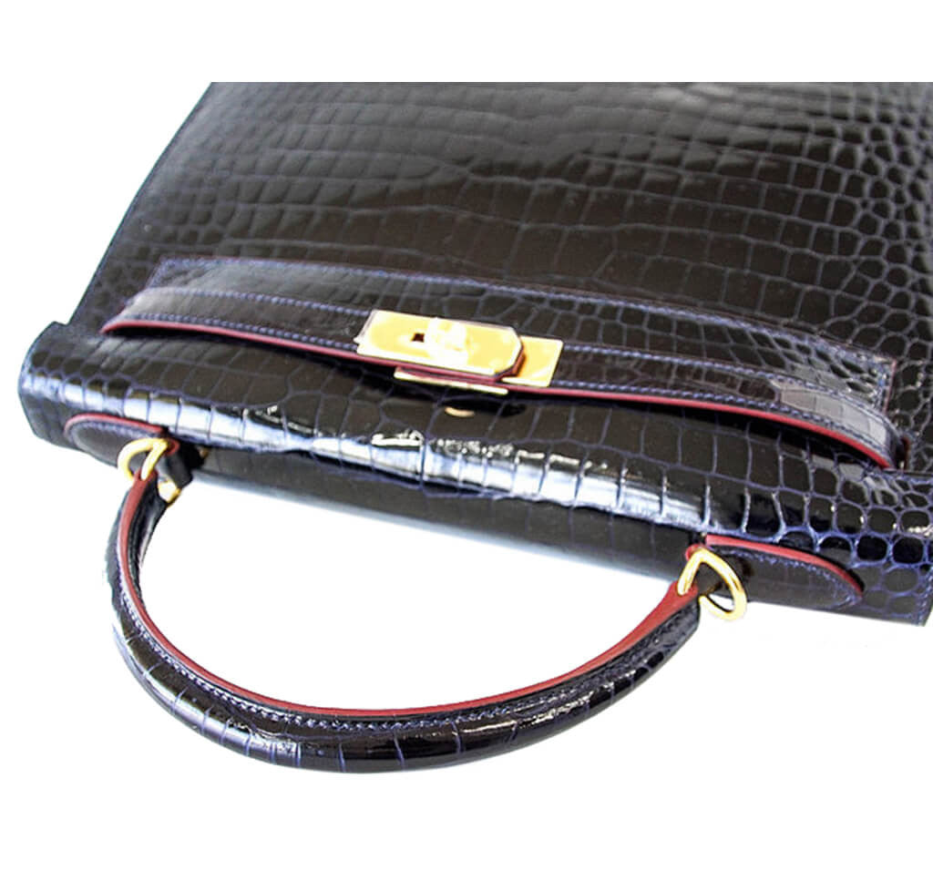 Hermès Crocodile Kelly Blue Marine Bag、mySite、garminoutage.com