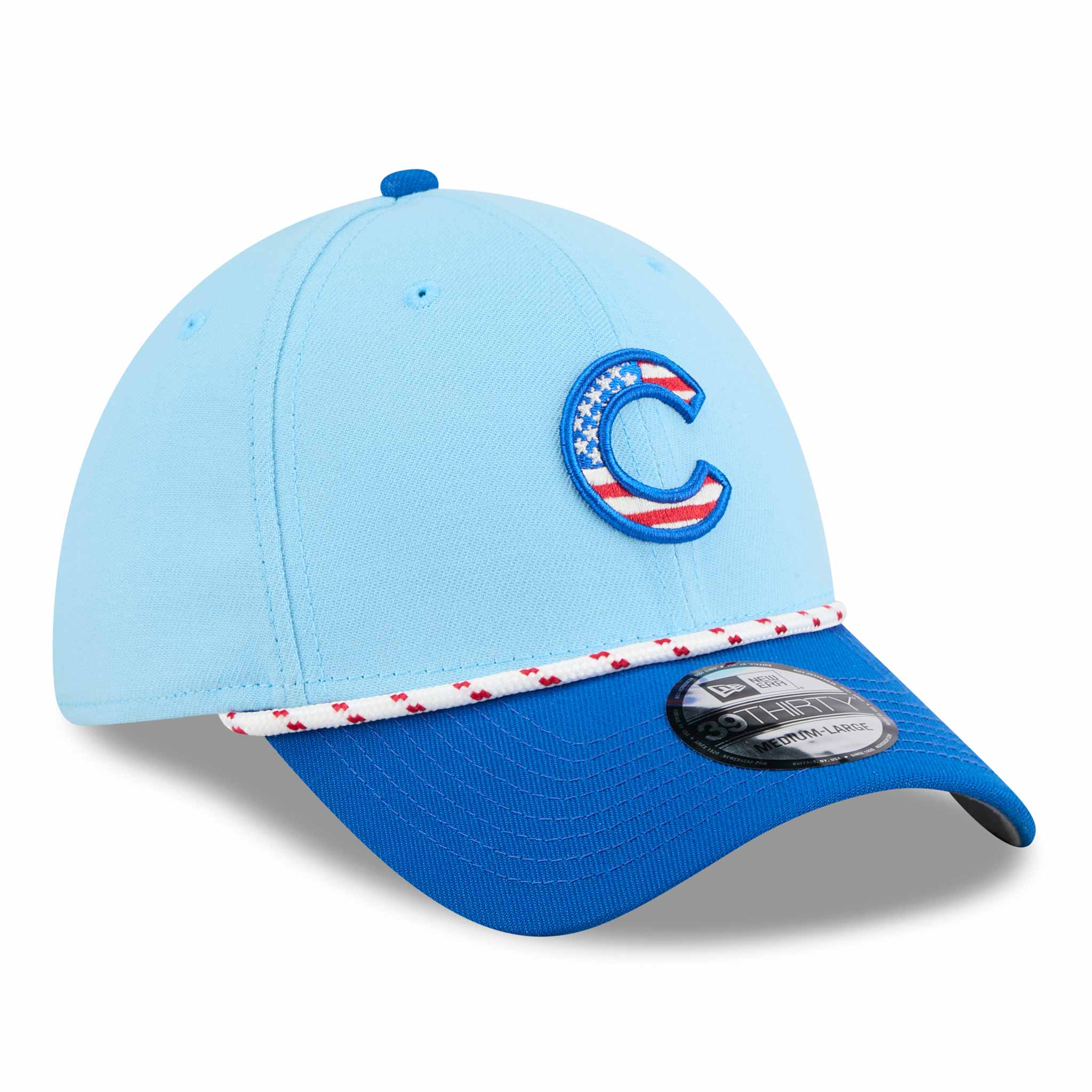 Chicago Cubs New Era 2025 Fourth of July 39THIRTY Rope Stretch Fit Cap、mySite、vikingsvslions