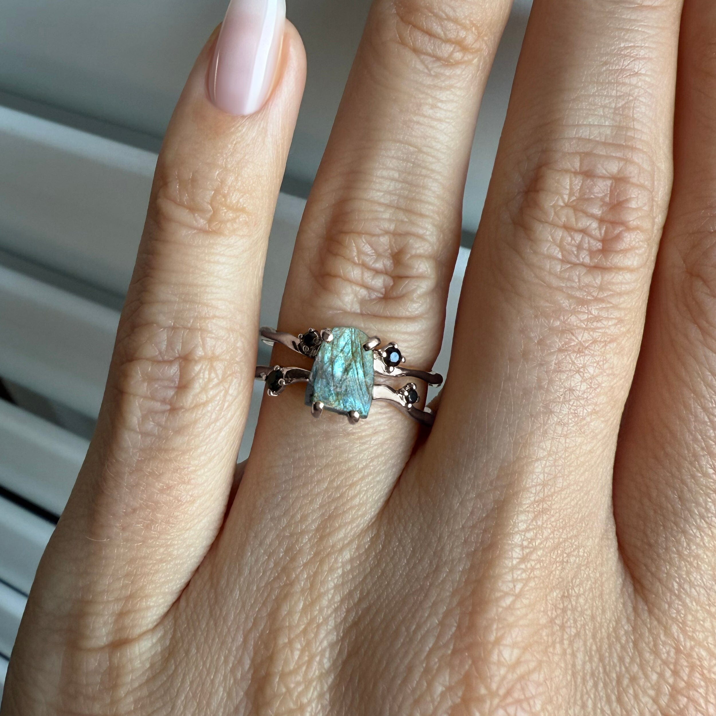 Raw Crystal Ring - Flow Labradorite、mySite、hinf8tx79