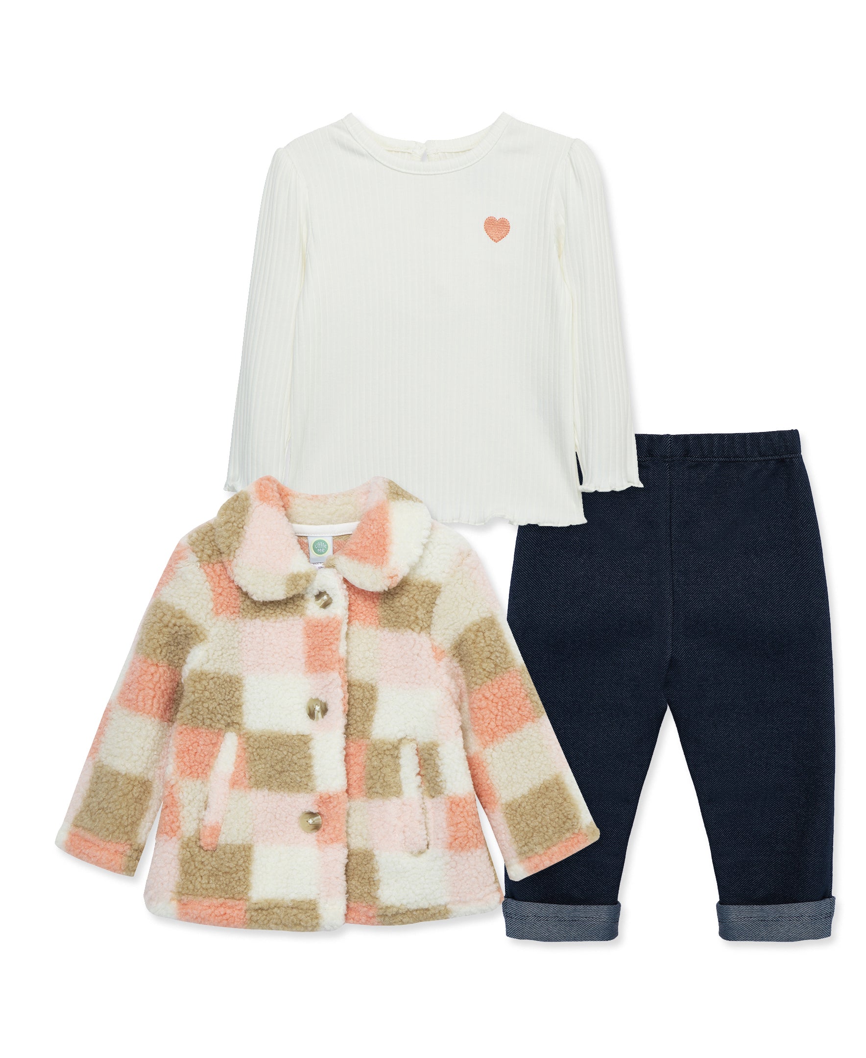  Check 3-Piece Sherpa Jacket Set (2T-4T)、mySite、layawaytickets