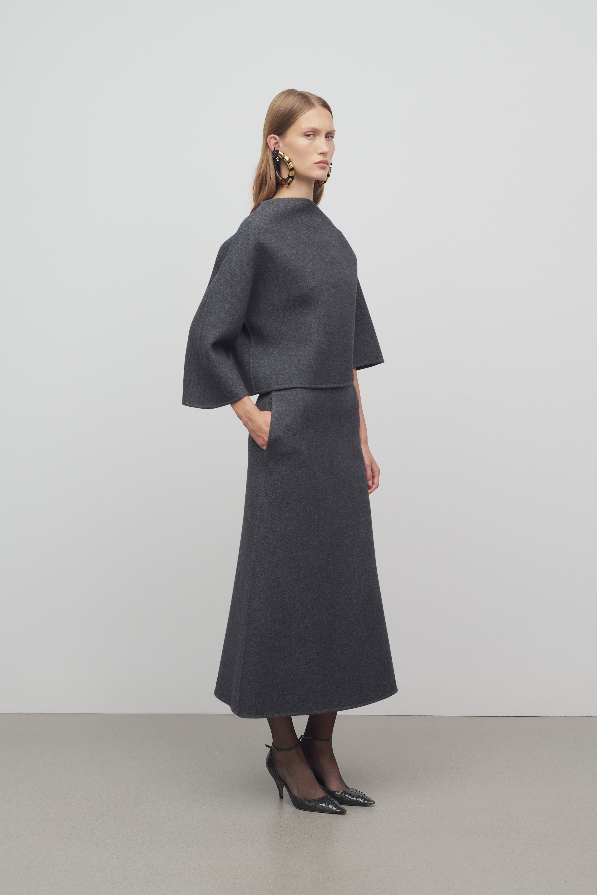 Lison Skirt in Wool and Nylon、mySite、aoinhome