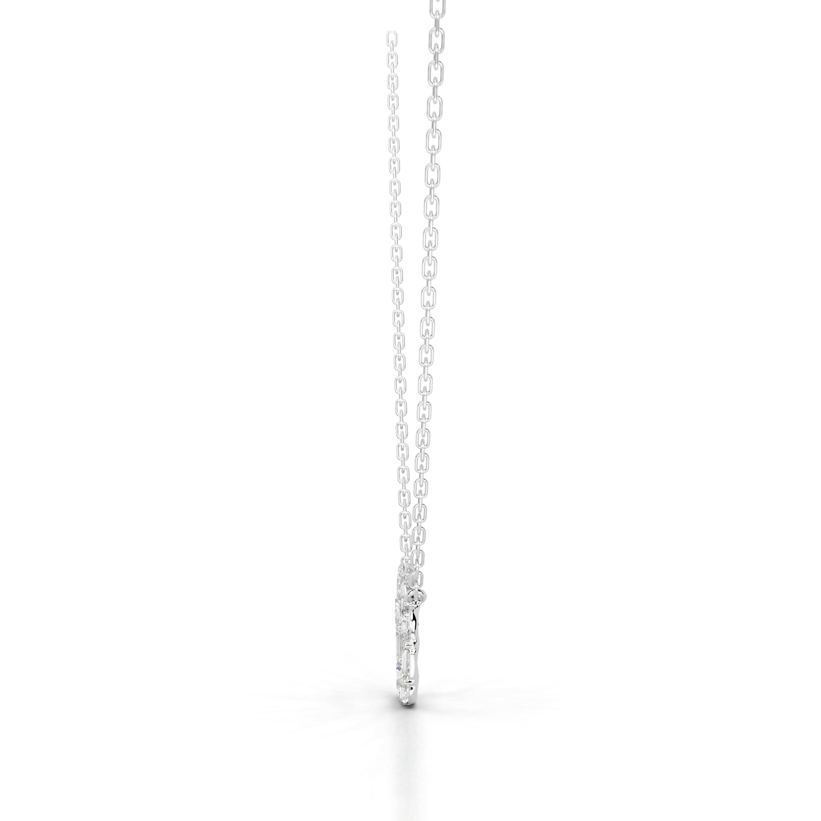 Lottie Lab Grown Diamond Hoop Pendant - 18K White Gold、mySite、hinf8tx79