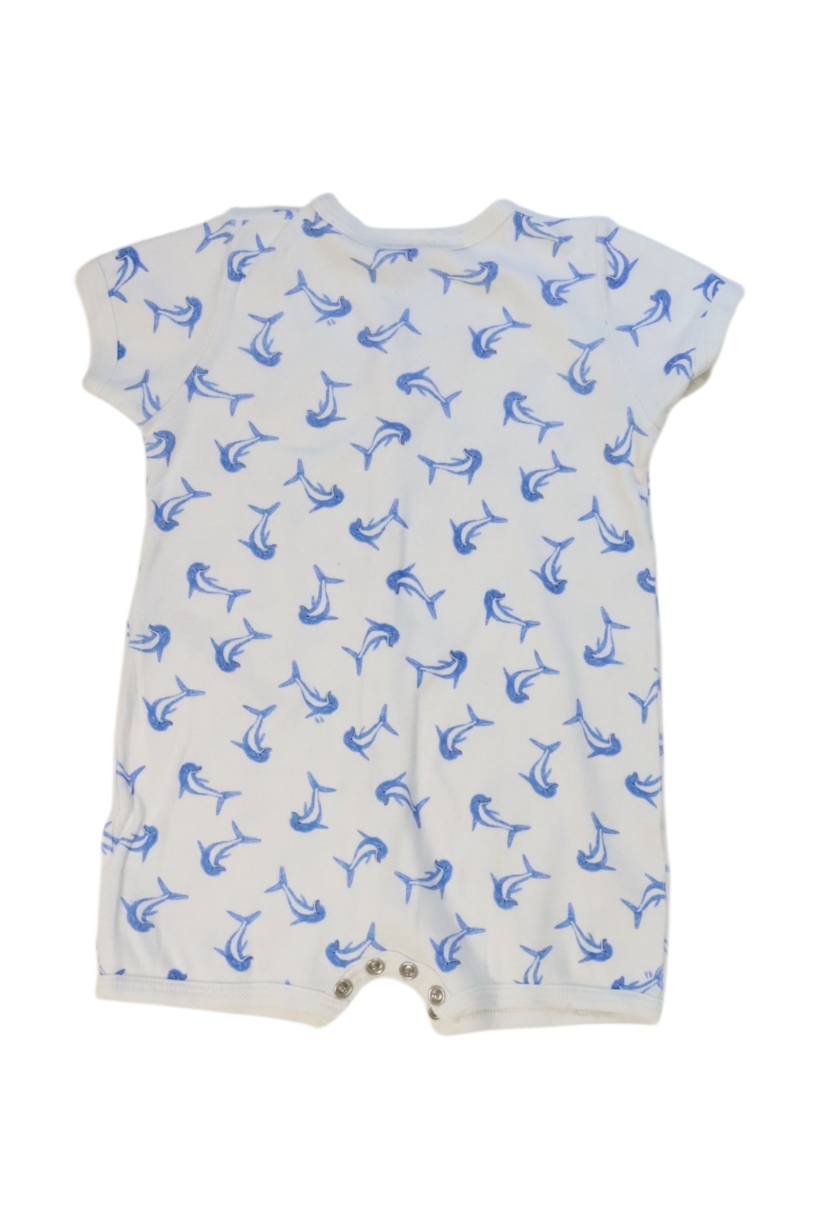 Petit Bateau Dolphin Print Short Sleeve Romper 3-6M、mySite、g9winljtr
