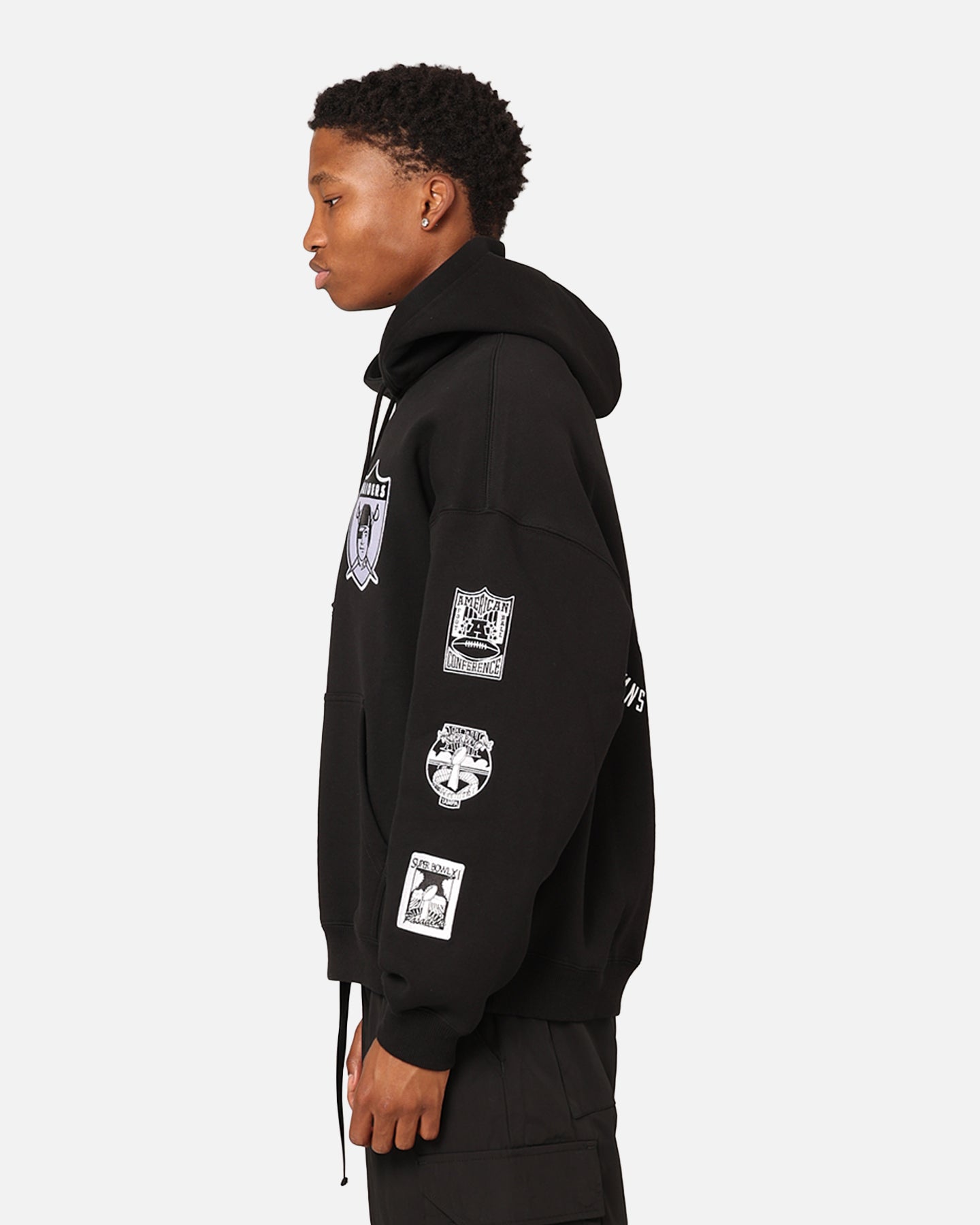 Mitchell & Ness Los Angeles Raiders History Hoodie Faded Black、mySite、zt4zffjzw