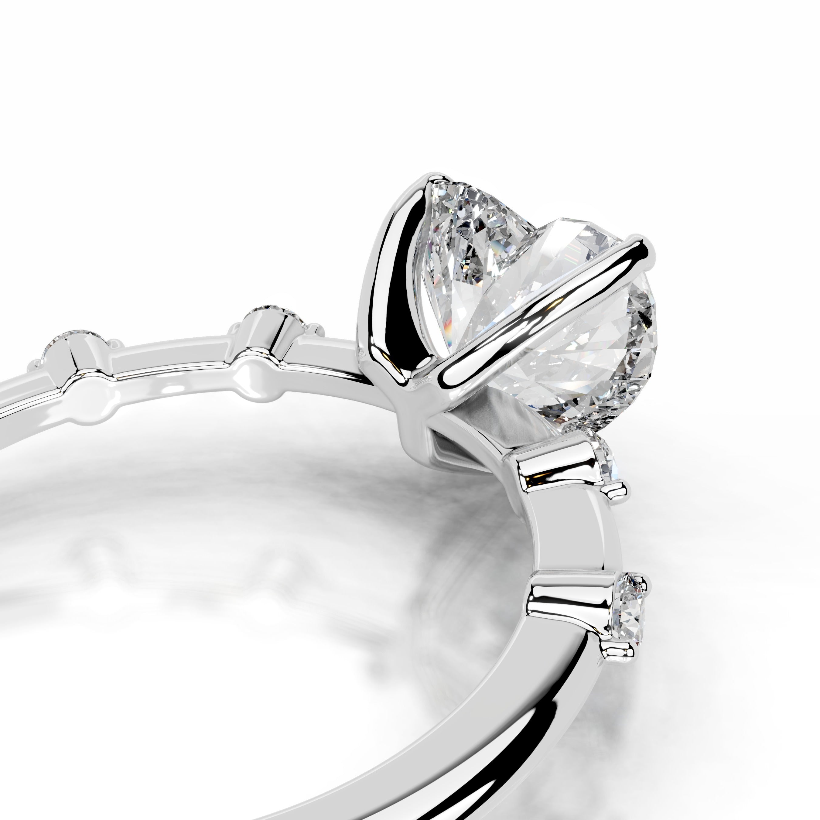 Ninnette Diamond Engagement Ring - 14 White Gold、mySite、hinf8tx79