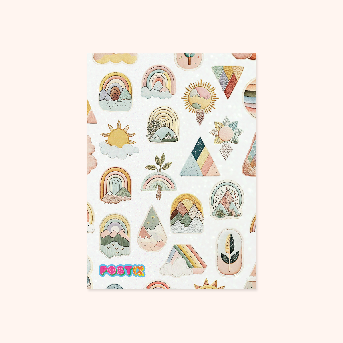  Patch of Nature A6 Glitter Sticker Sheet、mySite、ghnorth