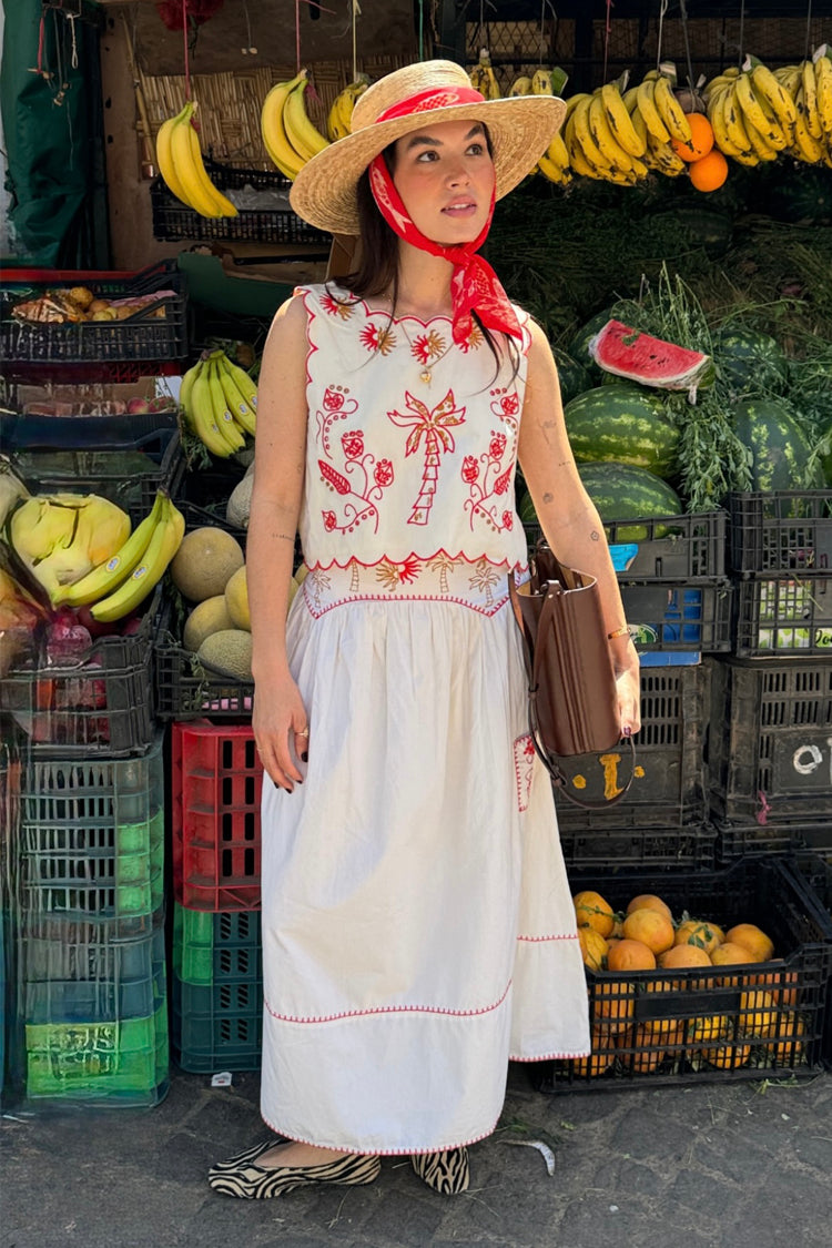 Cream and Red Pollenca Top、mySite、solidvoid