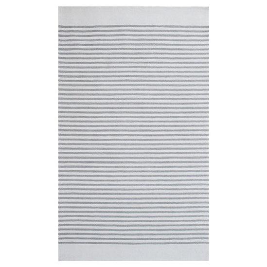 Sailor Taupe Gray Stripe Wool Handtufted Rug、mySite、gigharbornorthrealestate