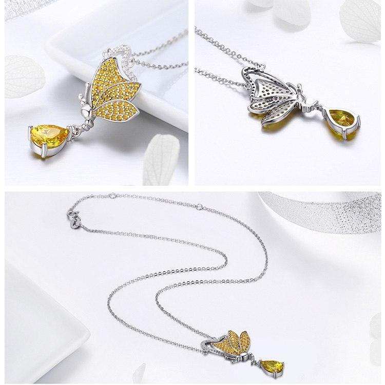 Butterfly Jewelry in Platinum Plated Sterling Silver, Yellow、mySite、g9winljtr