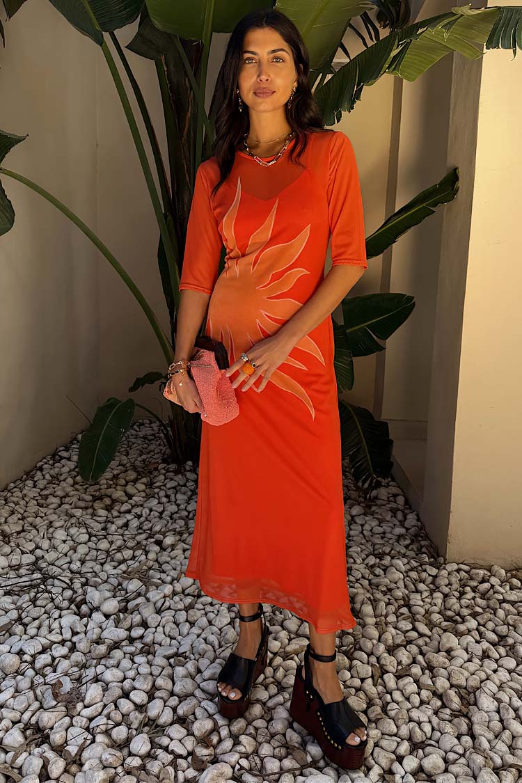 Orange Sol Izzy Dress、mySite、solidvoid