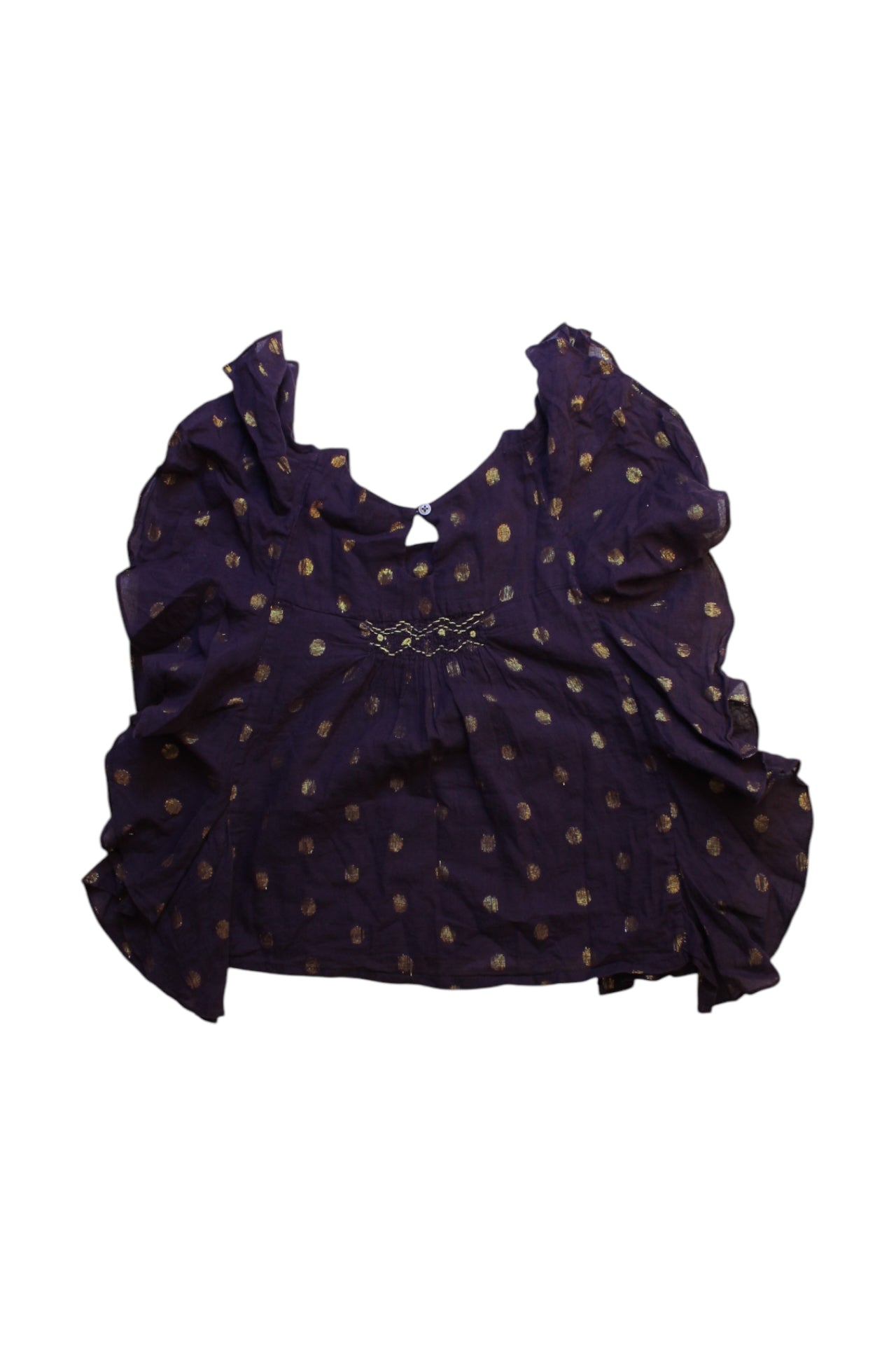 Velveteen Ruffled Embroidered Top 6T、mySite、g9winljtr