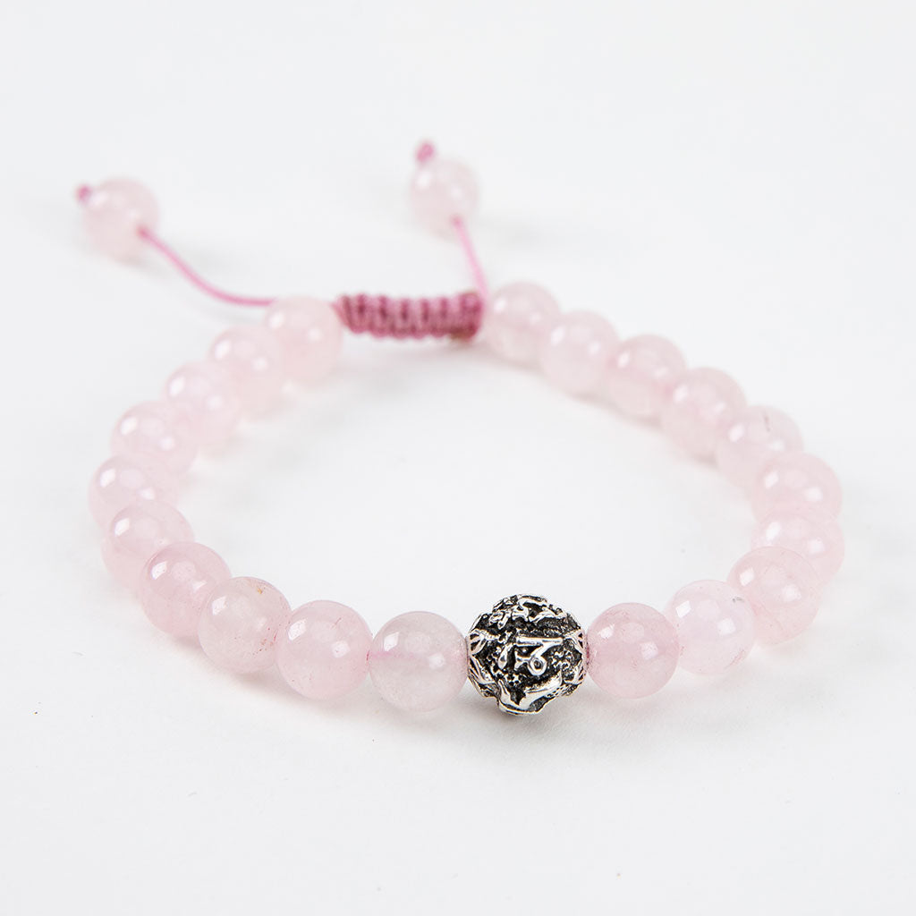 Mantra Rose Quartz Mala Bracelet、mySite、topwebapps
