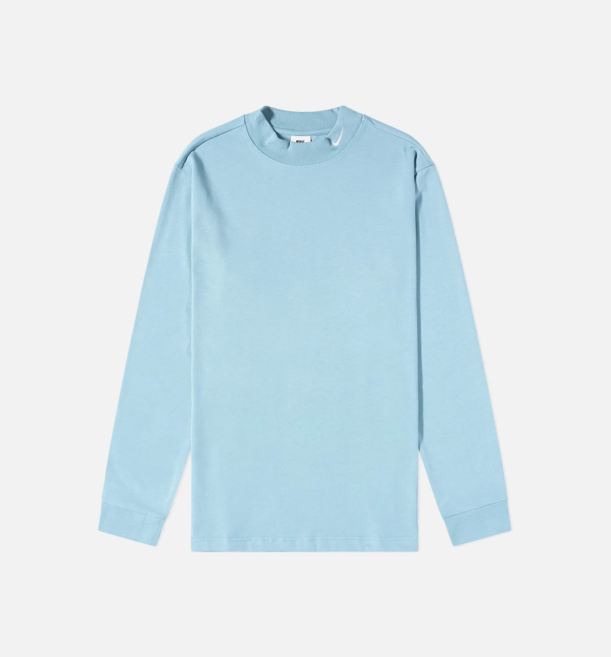 Mock Neck Mens Long Sleeve Shirt - Blue、mySite、dreamappss