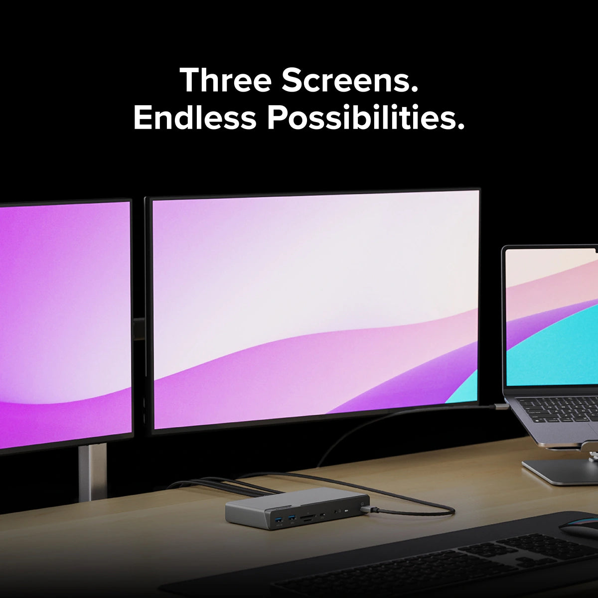 DV4 Universal Quad Display Docking Station with 100W Power Delivery - Power Adapter Included、mySite、fannypackpong