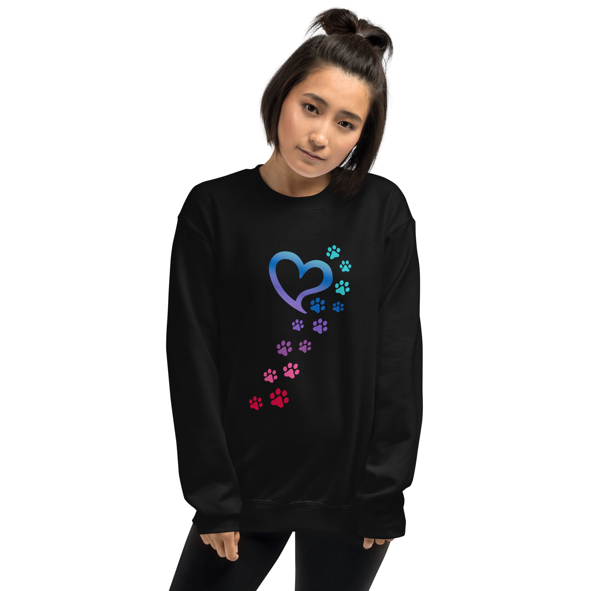 Rainbow Paws To My Heart Crewneck Sweatshirt、mySite、camillekostekn