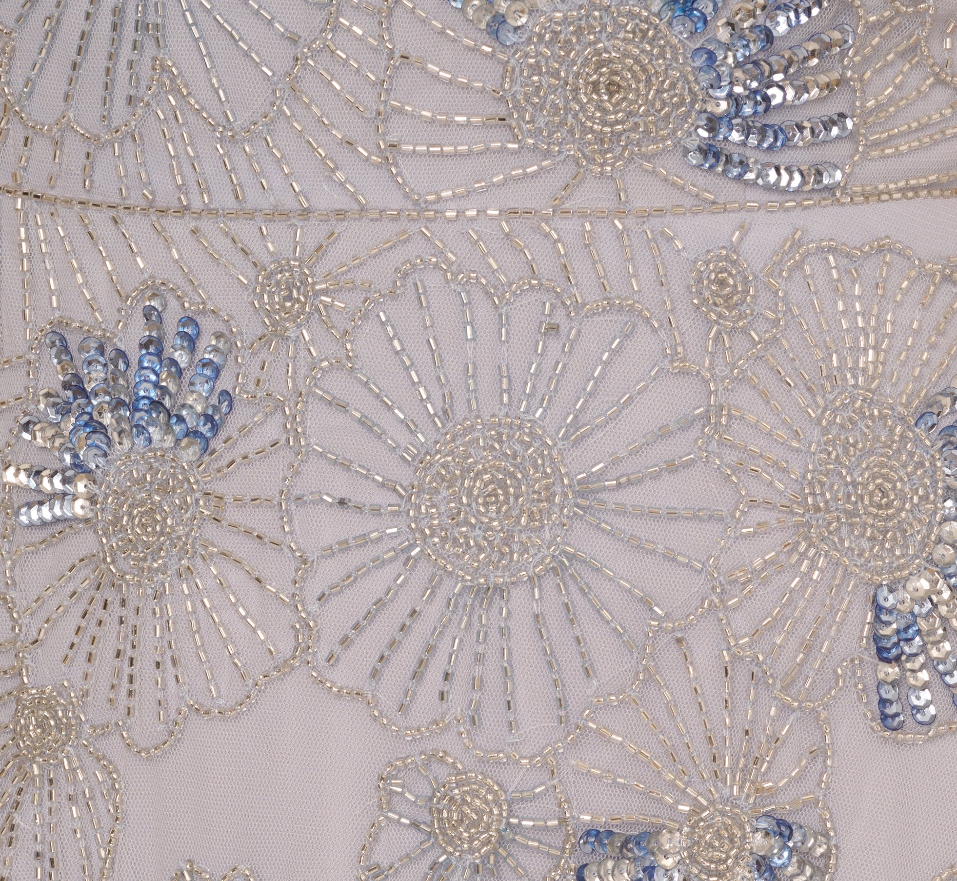 One Shoulder Beaded Mesh Gown In Serenity、mySite、solidvoid