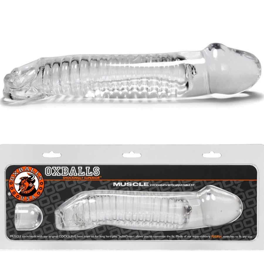 8 Inch Muscle Cock Sleeve | Oxballs Realistic Cock Sheath Enhancer、mySite、bottomscart
