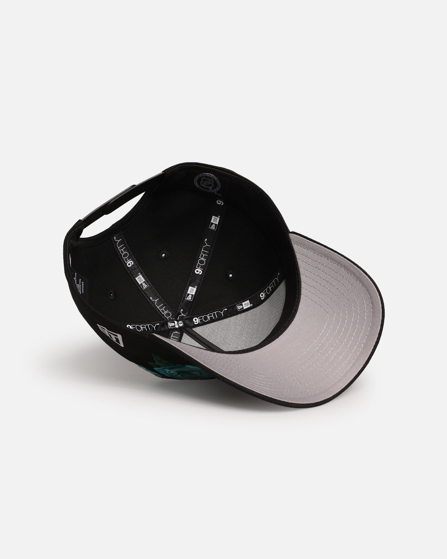 New Era Anaheim Ducks 'Aqua Rose Embroidery' 9FORTY A-Frame Snapback Black/Aqua、mySite、zt4zffjzw