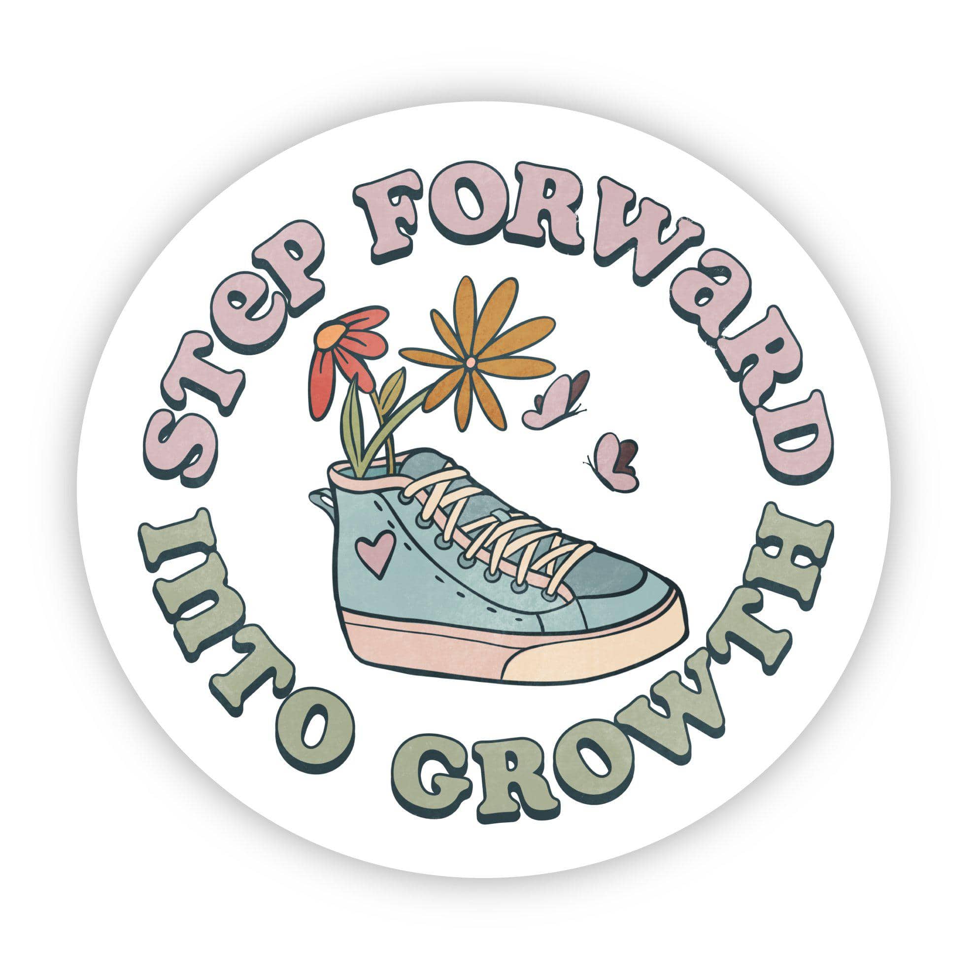  Step Forward Into Growth Mental Health Sticker、mySite、elrpsem3k