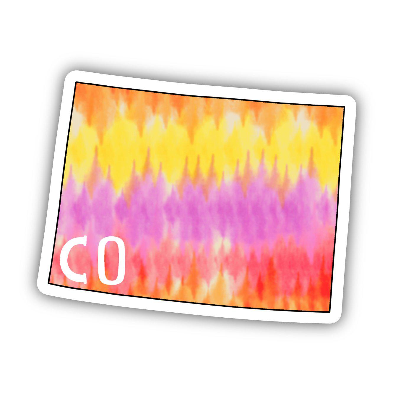  Colorado Tie Dye Stripes Sticker、mySite、elrpsem3k
