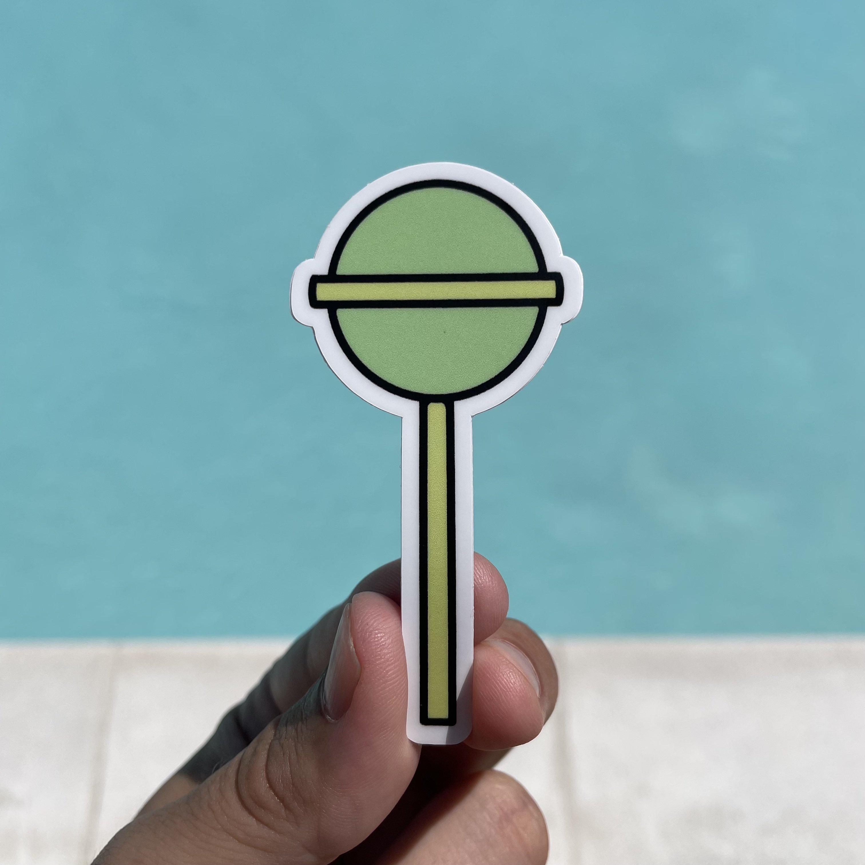  Green Sucker Aesthetic Sticker、mySite、elrpsem3k