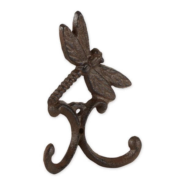 Dragonfly Cast Iron Double Wall Hook Set of 2、mySite、g9winljtr