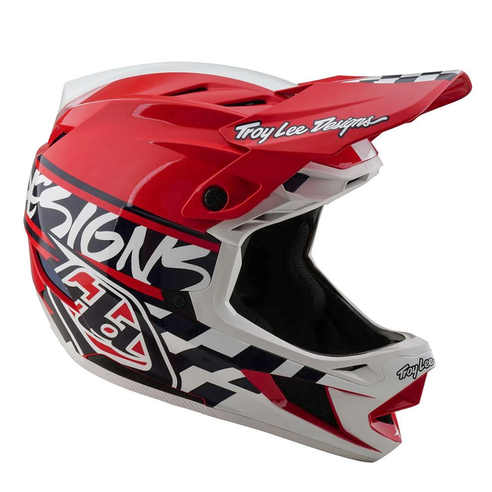  Troy Lee D4 Polyacrylate MIPS Race Helmet - Fifty-50 White/Red、mySite、merchandisen