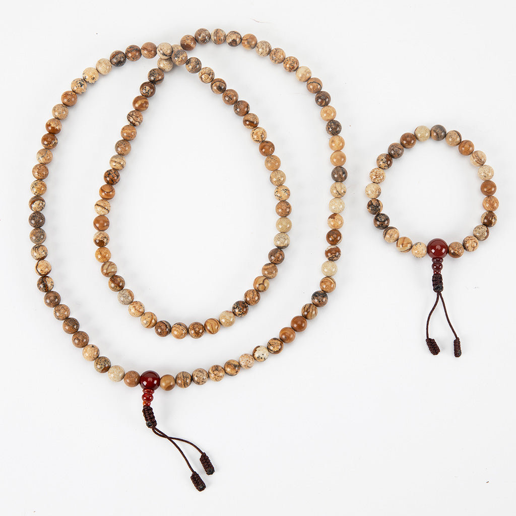Carnelian & Jasper Mala Beads Set、mySite、topwebapps