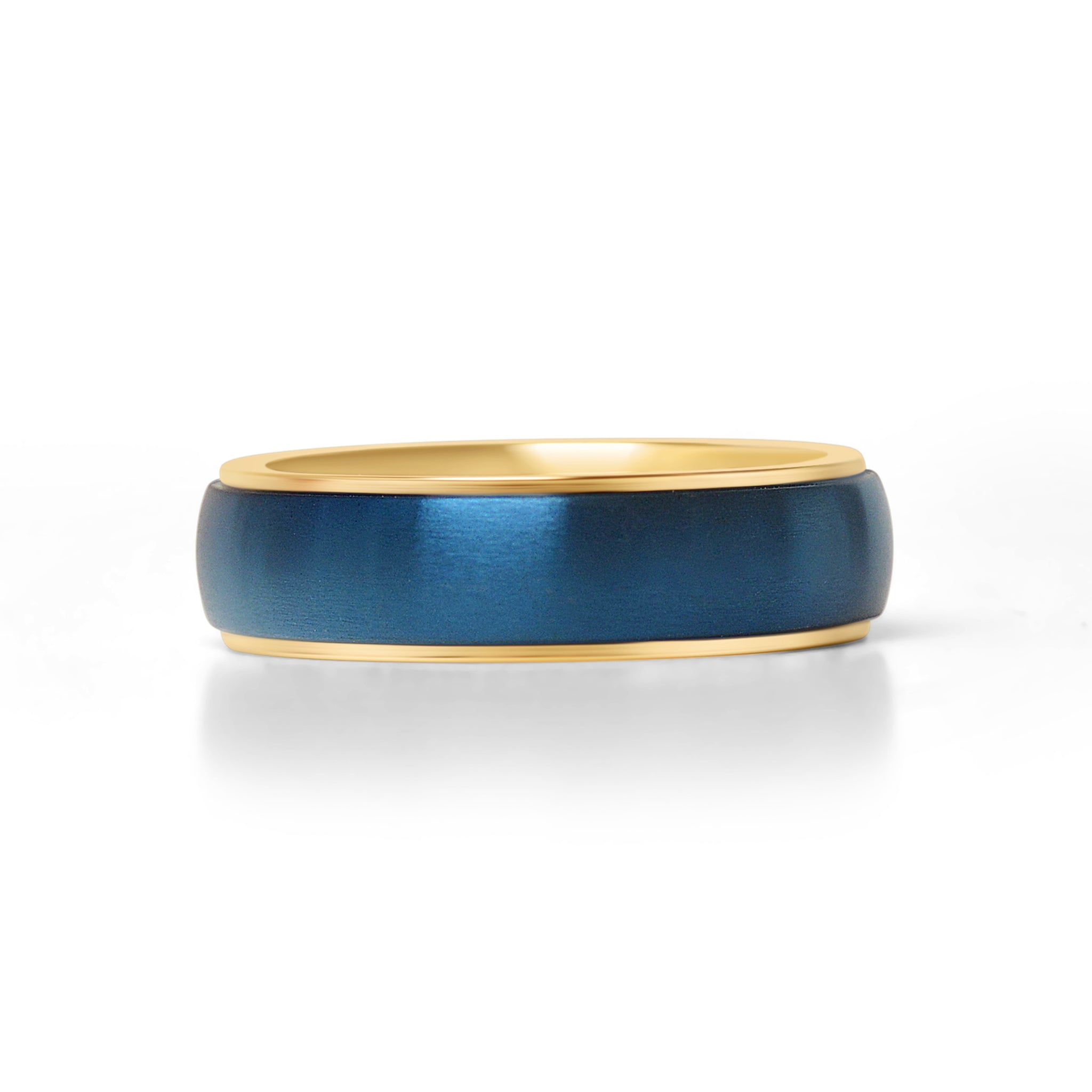 Blue Stainless Steel Gold PVD Coated Edge Ring / CFR7016、mySite、dreamappss