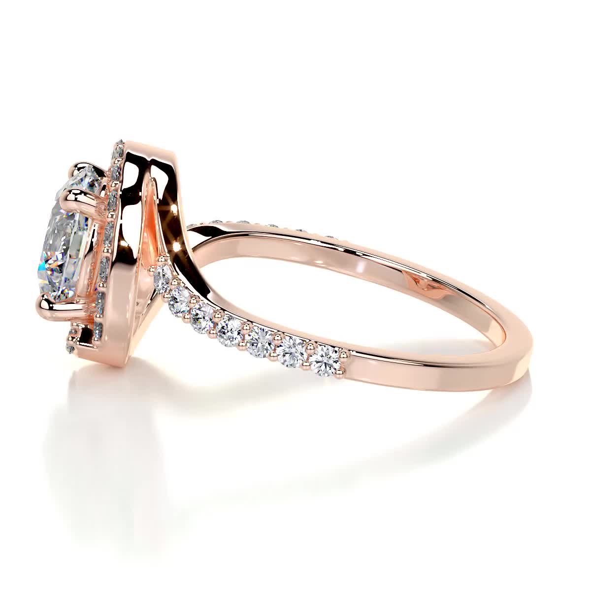 Stella Moissanite & Diamond Ring -14K Rose Gold、mySite、hinf8tx79